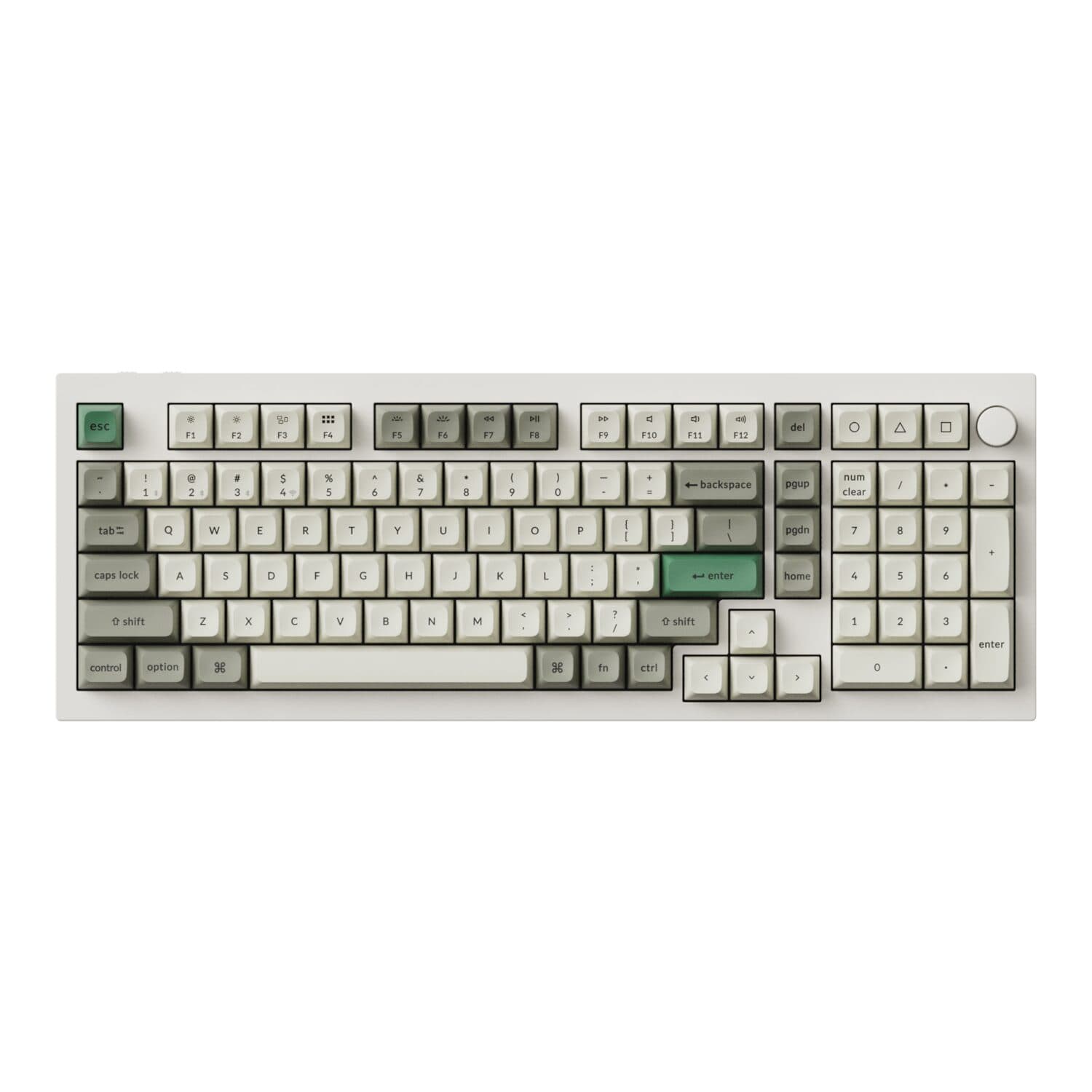 Keychron Q5M-P1 QMK/VIA Wireless Custom Keyboard - Shell White - view 2