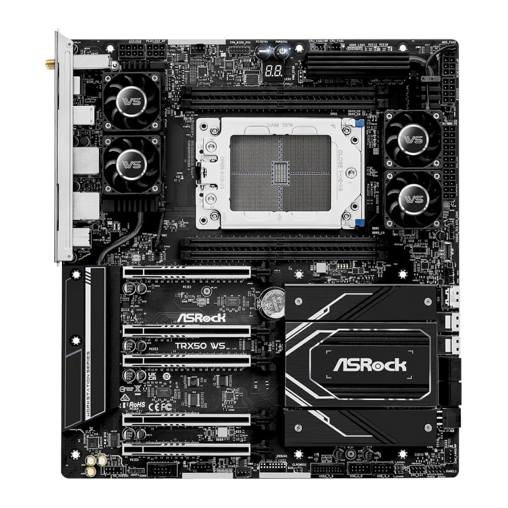 ASRock TRX50 WS AMD TR5 EATX Gaming Motherboard - view 2