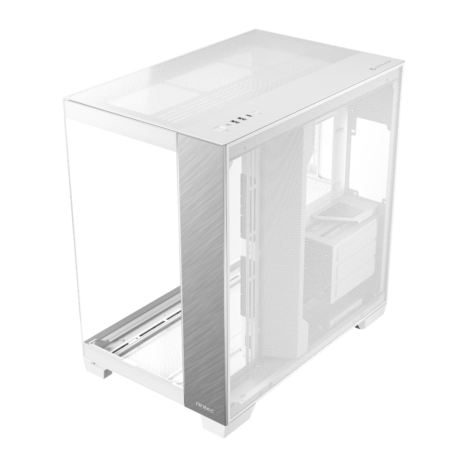 Antec C8 Aluminium White E-ATX Dual Chamber Gaming Chassis - White - view 2