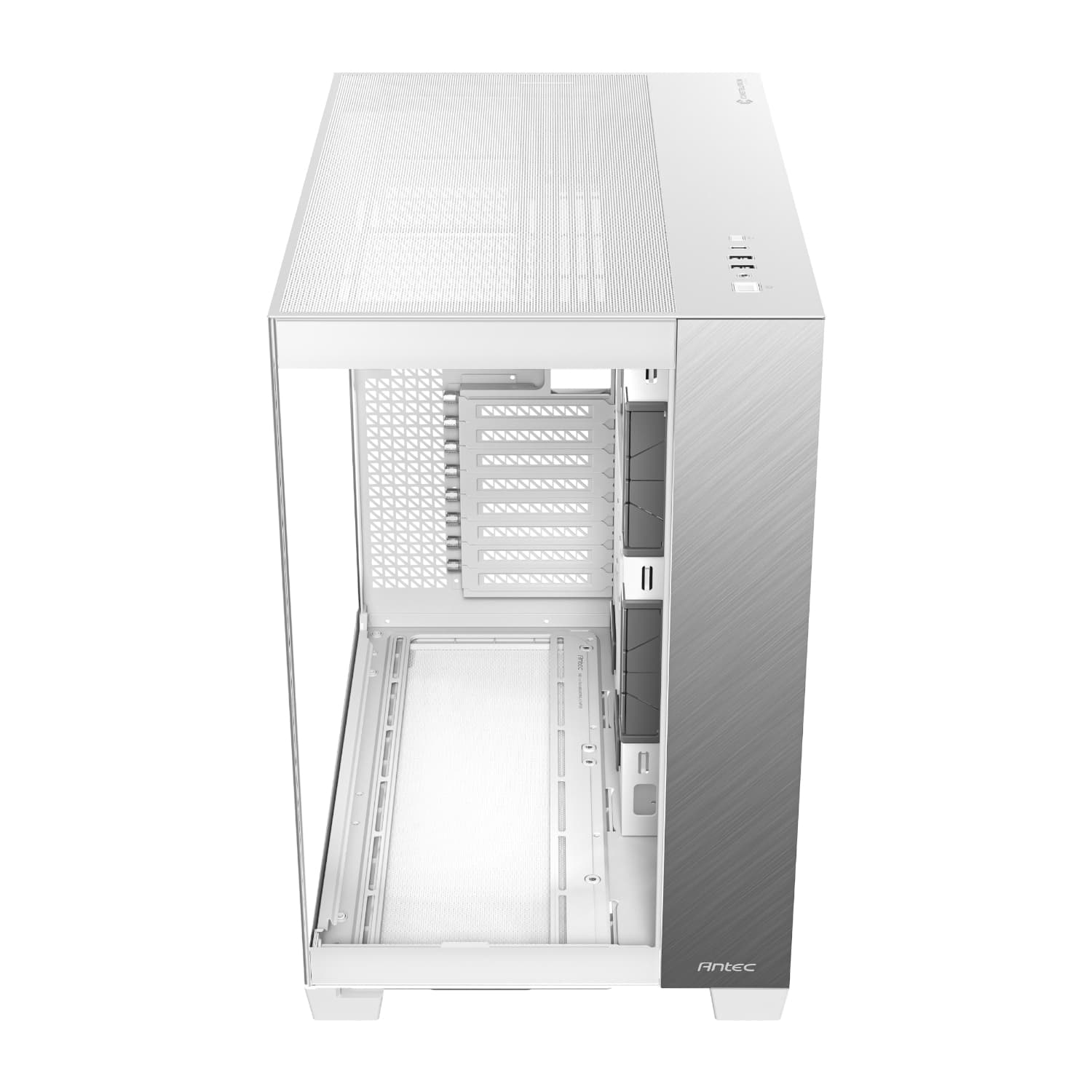 Antec C8 Aluminium White E-ATX Dual Chamber Gaming Chassis - White - view 3