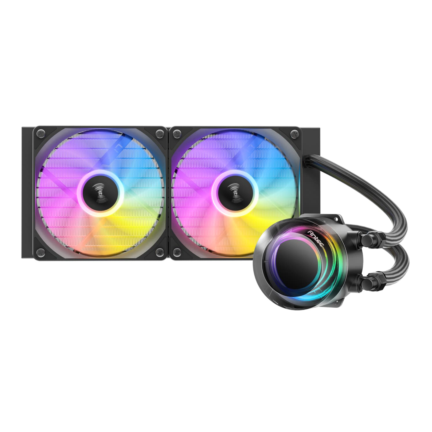 Antec VORTEX LUM 240 ARGB AIO CPU Liquid Cooler – Black - view 2