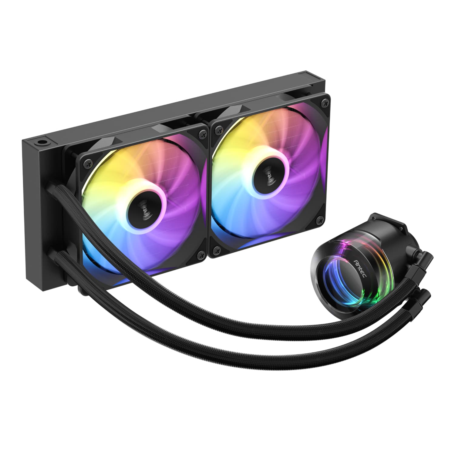Antec VORTEX LUM 240 ARGB AIO CPU Liquid Cooler – Black - view 3