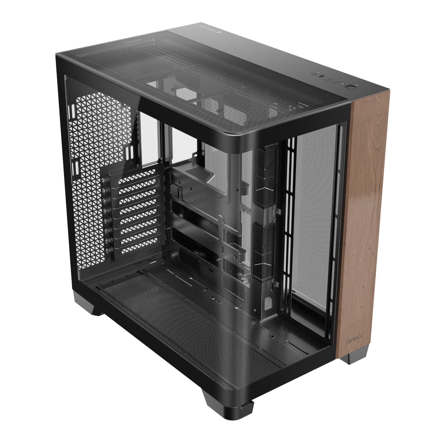 Antec C8 Curved Wood E-ATX | ATX | Micro-ATX | ITX Dual Chamber Gaming Chassis - Black - view 5