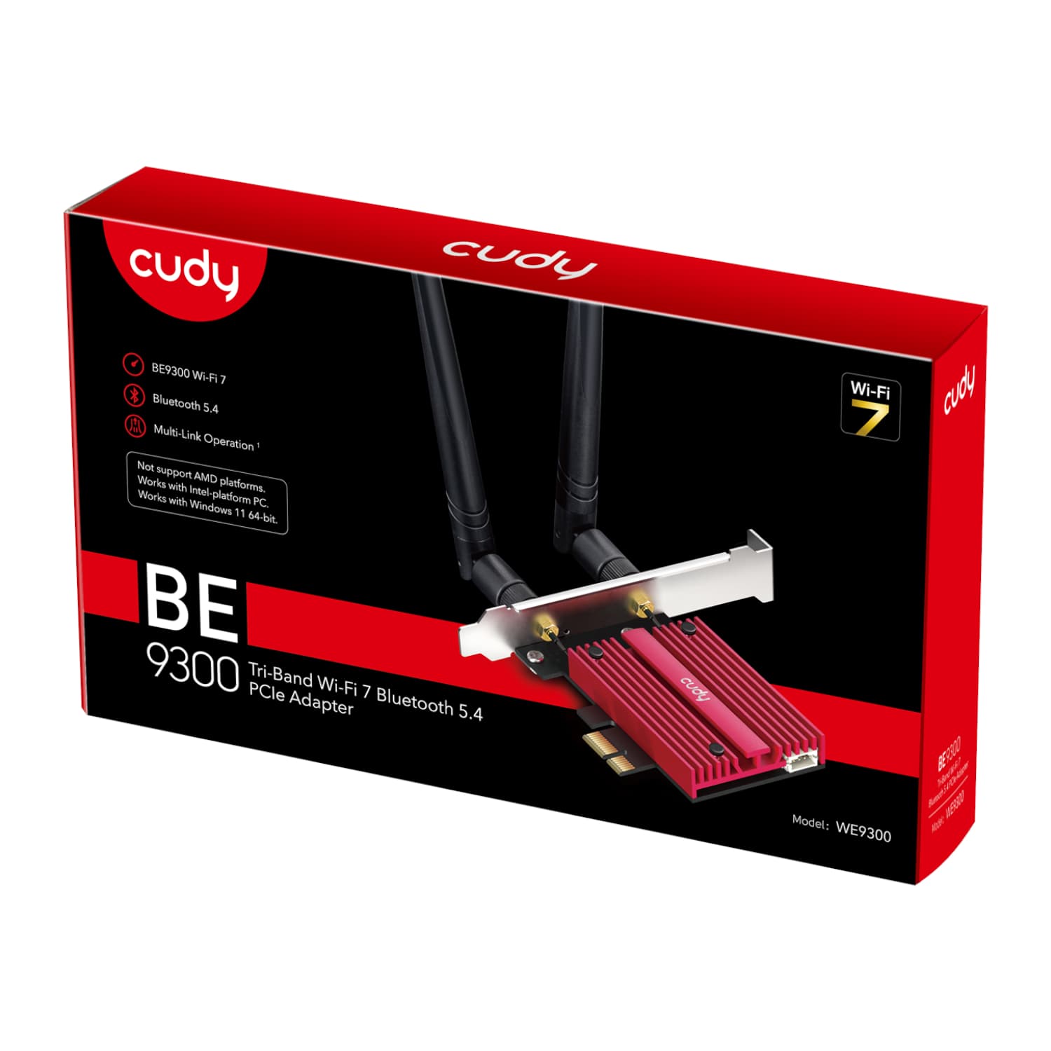 Cudy BE9300 Tri-Band Wi-Fi 7 | Bluetooth 5.4 PCIe Adapter - view 4