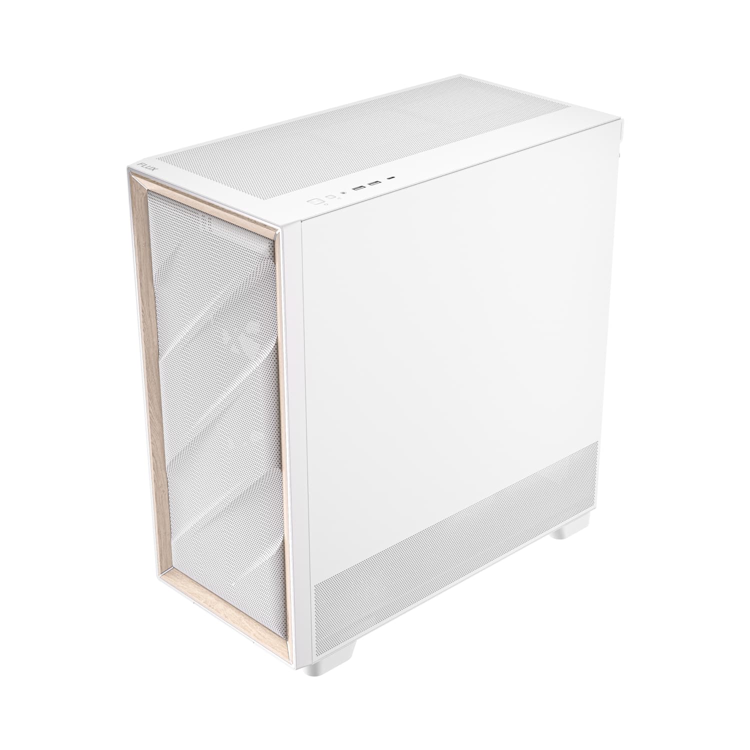 Antec FLUX Mid-Tower E-ATX Gaming Chassis Wood Front Panel - White - view 4