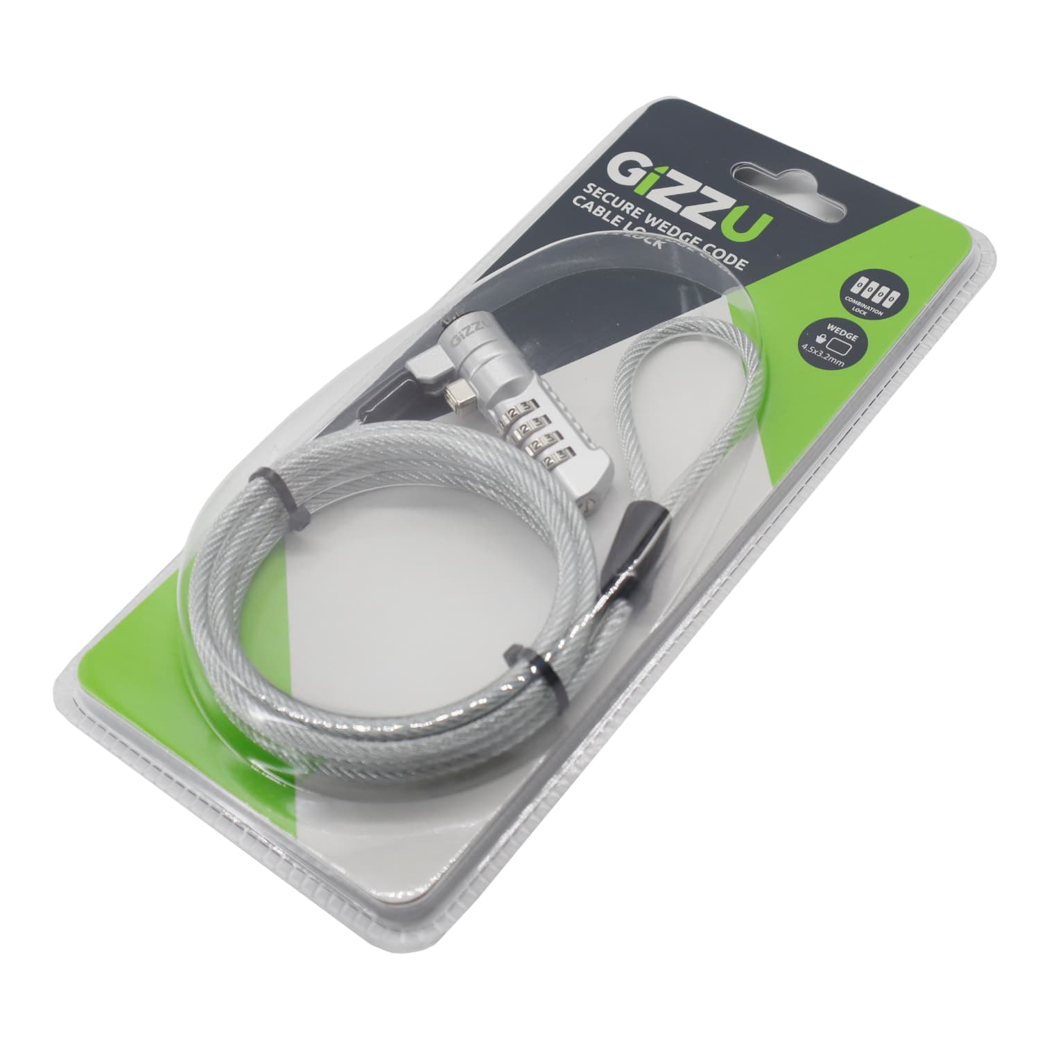 Gizzu Secure Wedge Code Cable Lock 1.8m - view 4