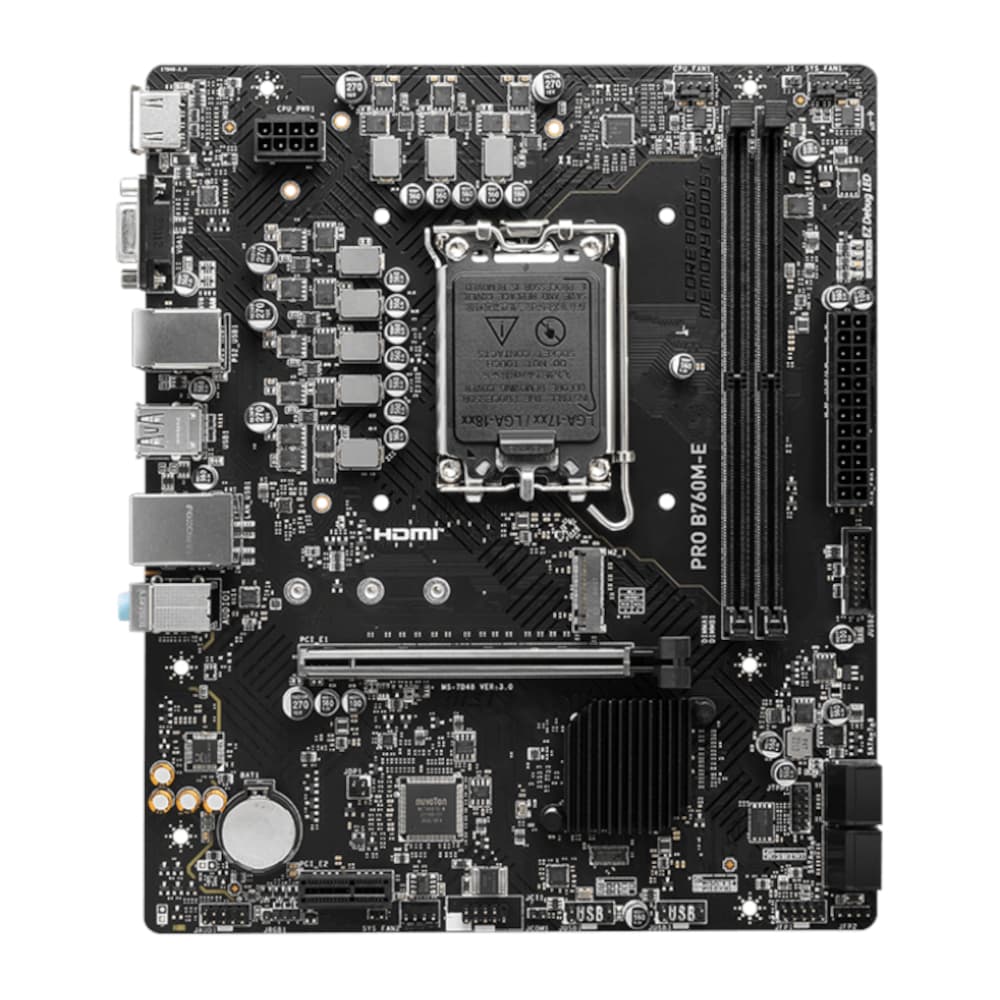 MSI B760M-E PRO DDR5 LGA1700 M-ATX Motherboard - view 2