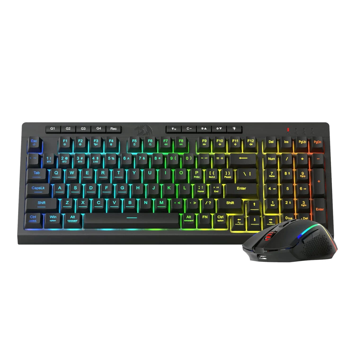 Redragon RYLO PRO S142 Tri-Mode RGB Gaming Keyboard and Mouse Combo - view 2