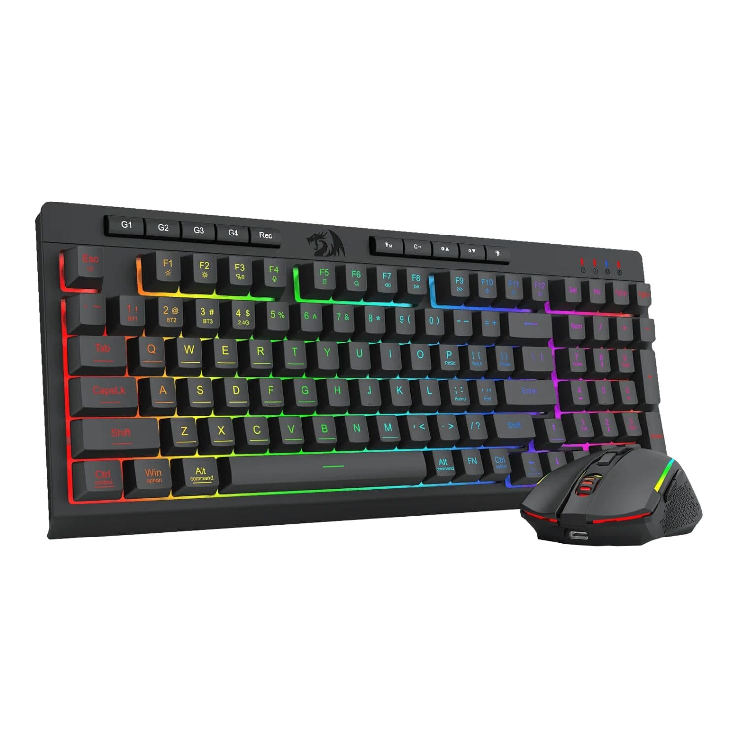 Redragon RYLO PRO S142 Tri-Mode RGB Gaming Keyboard and Mouse Combo - view 3