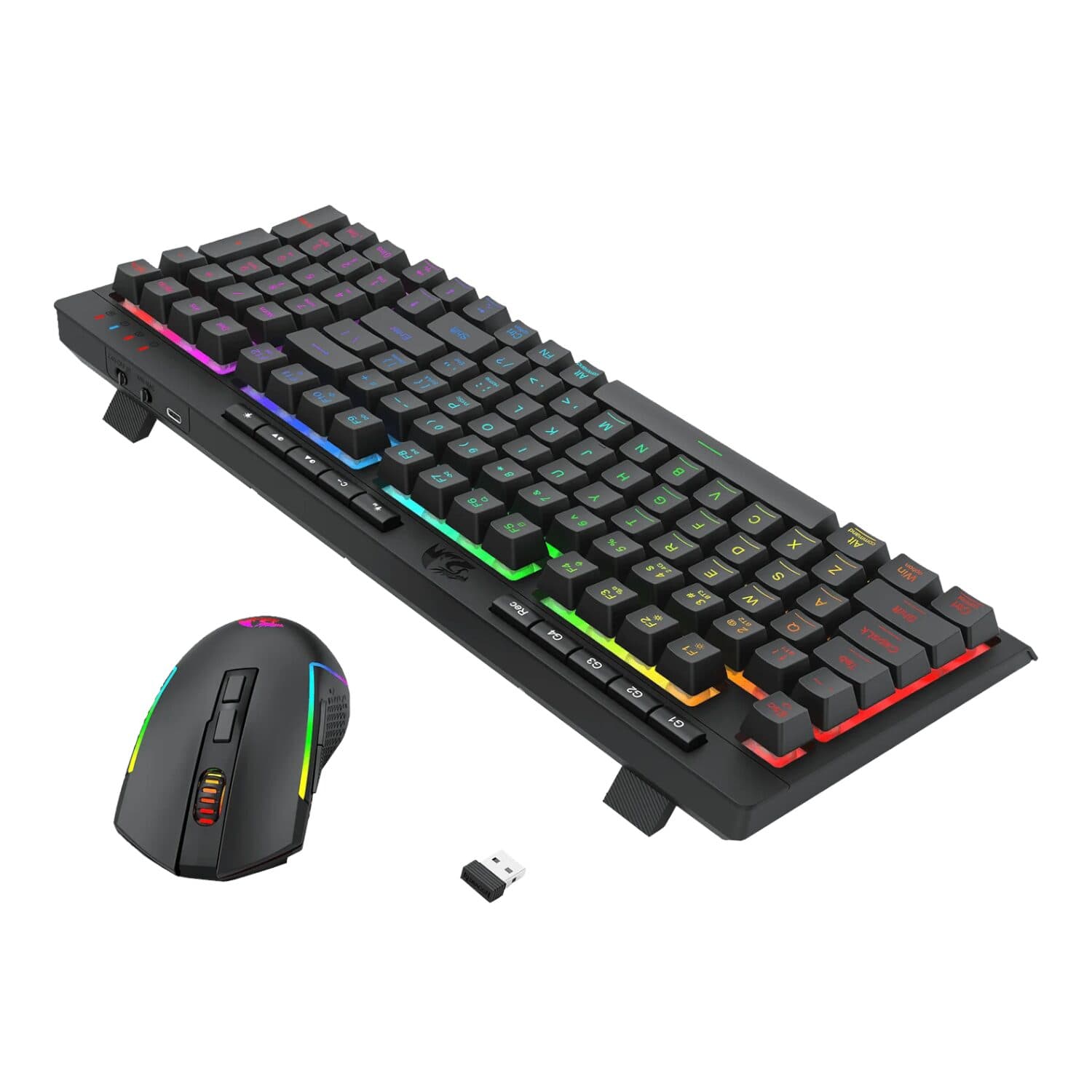 Redragon RYLO PRO S142 Tri-Mode RGB Gaming Keyboard and Mouse Combo - view 5