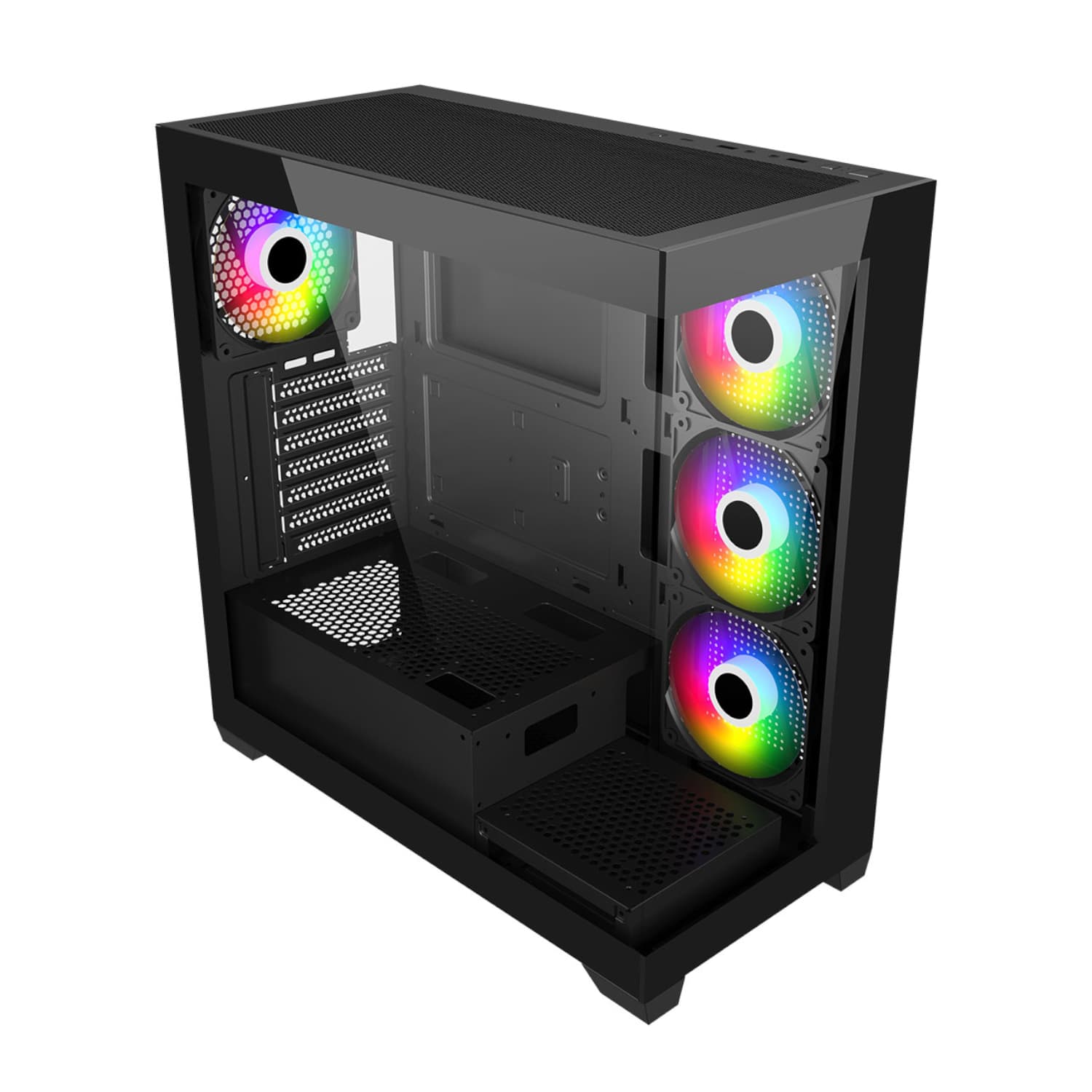 FSP M340 ARGB ATX Gaming Chassis - Black - view 3