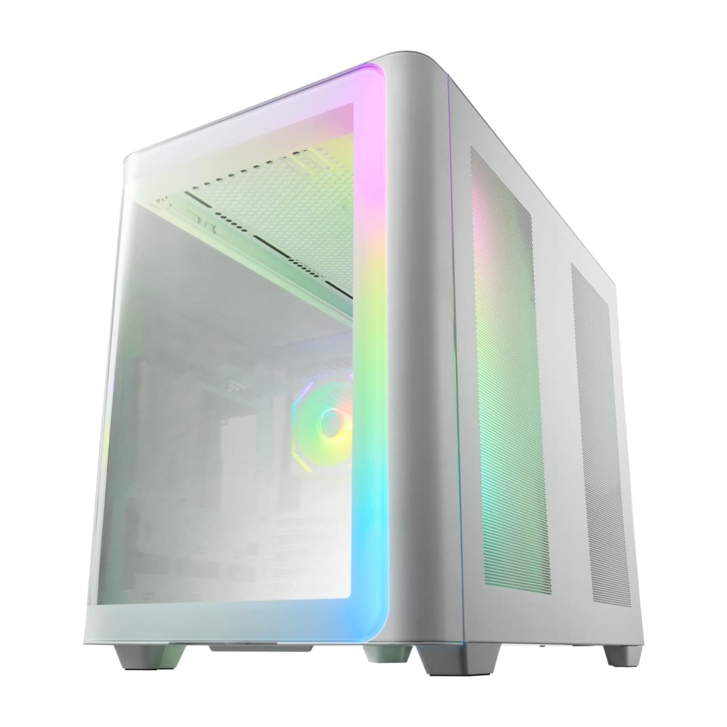 FSP M580 ARGB ATX Mid Tower Gaming Chassis - White - view 3