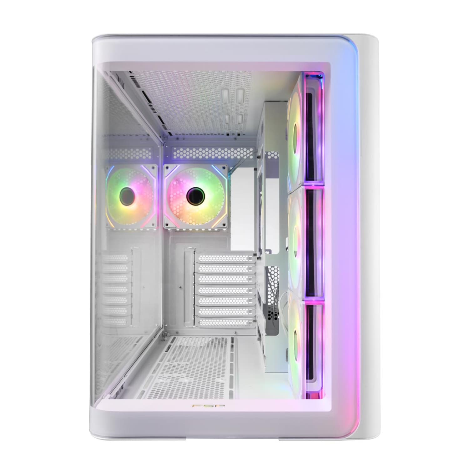 FSP M580 ARGB ATX Mid Tower Gaming Chassis - White - view 4