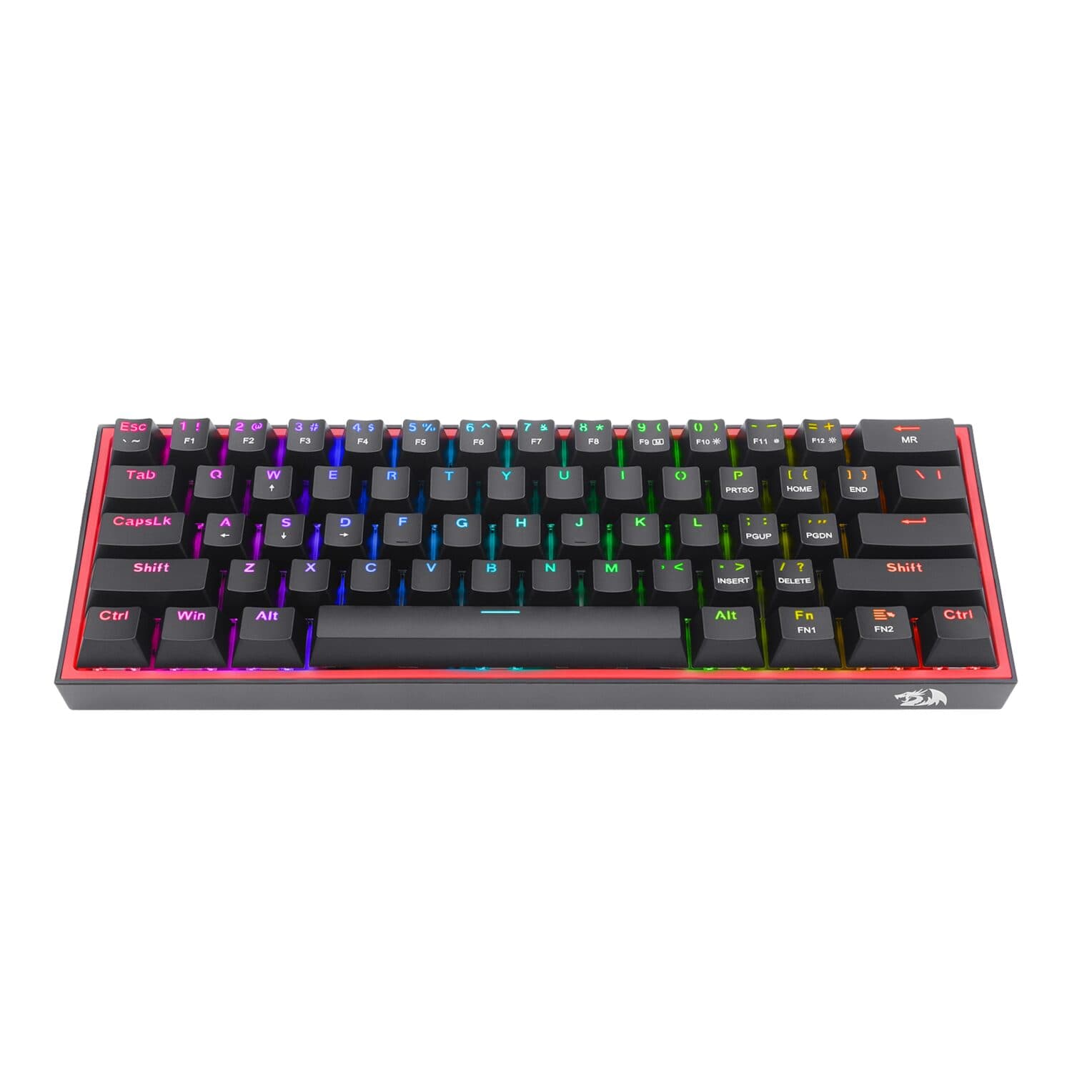 Redragon K616 FIZZ Pro 61-Key RGB Mechanical Gaming Keyboard – Black (60%, RGB, Wireless/Wired, Hot-Swappable) - view 2