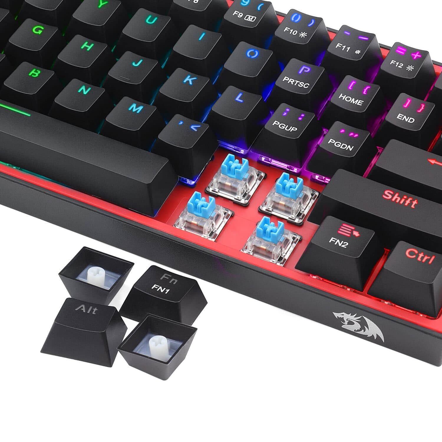 Redragon K617 FIZZ 60% Wired RGB Gaming Keyboard - Black - view 5