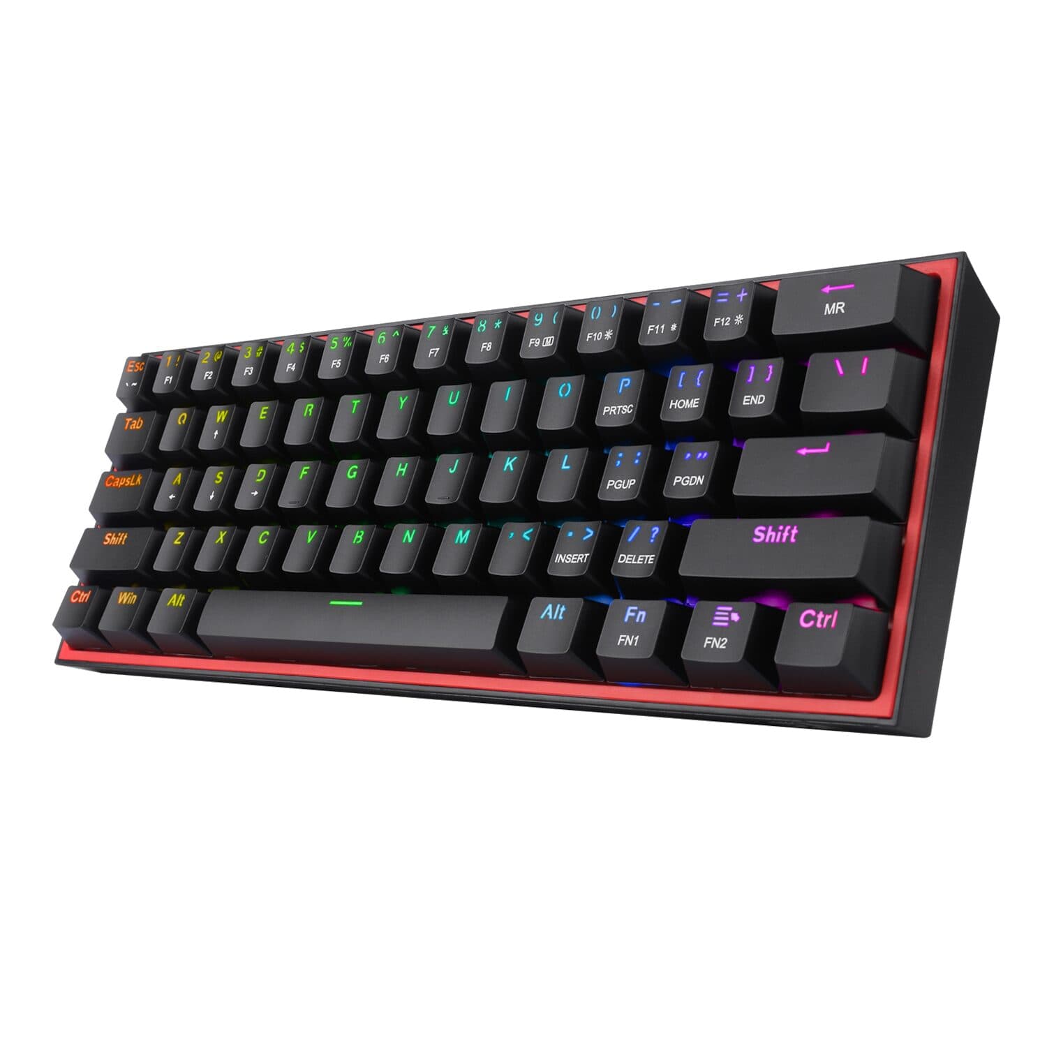 Redragon K616 FIZZ Pro 61-Key RGB Mechanical Gaming Keyboard – Black (60%, RGB, Wireless/Wired, Hot-Swappable) - view 6