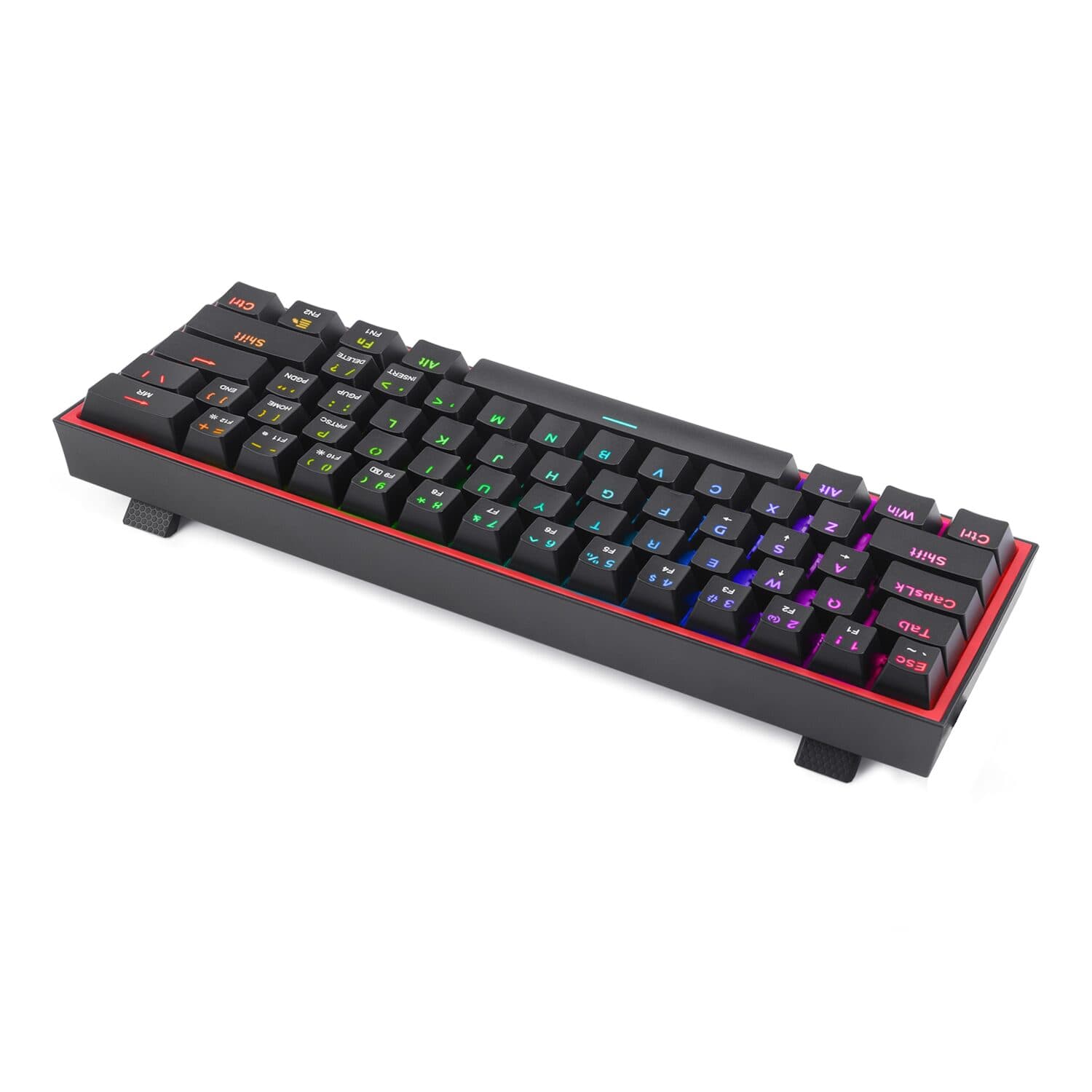 Redragon K616 FIZZ Pro 61-Key RGB Mechanical Gaming Keyboard – Black (60%, RGB, Wireless/Wired, Hot-Swappable) - view 3