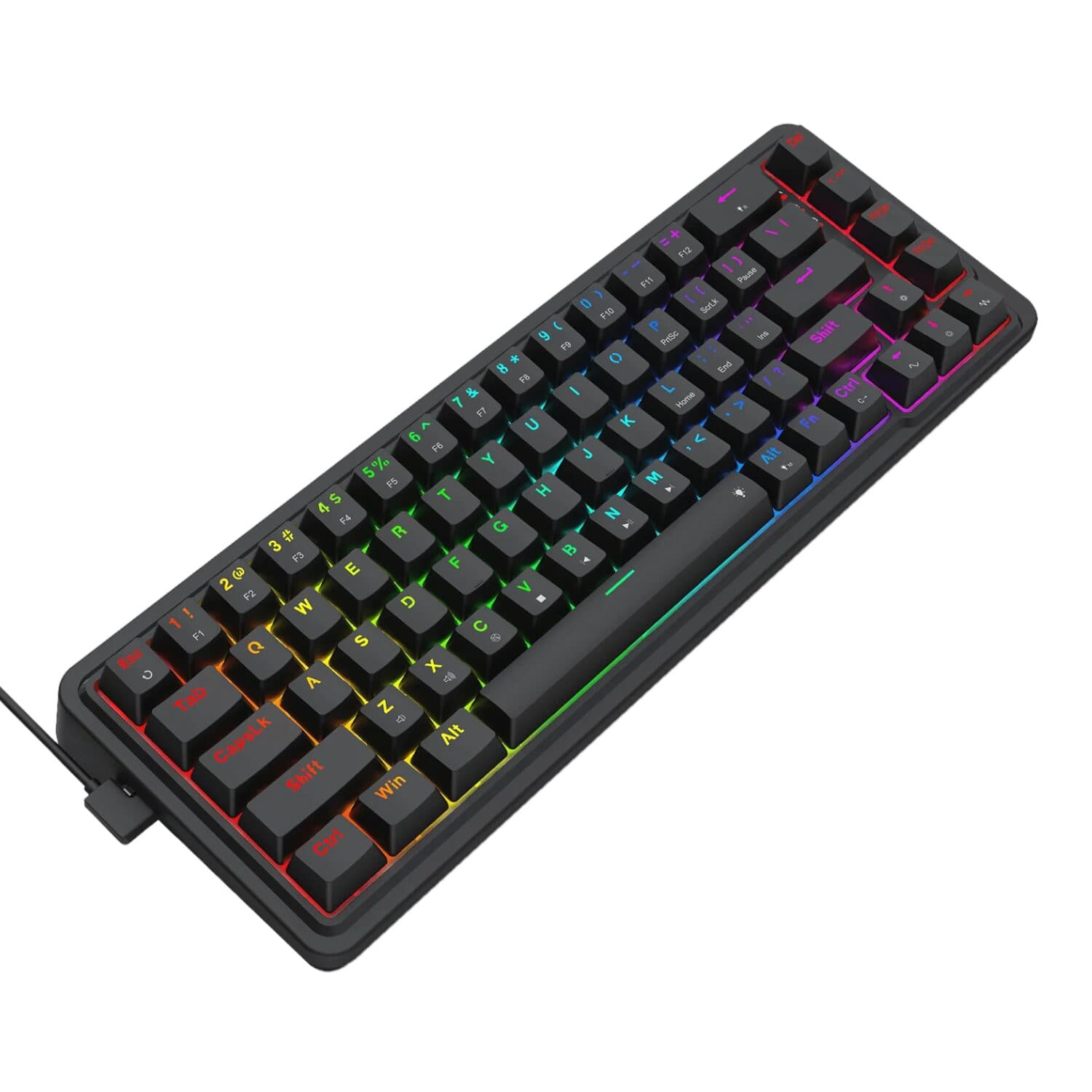 Redragon NOVA K709 65% Wired Gasket RGB Gaming Keyboard - Black - view 3