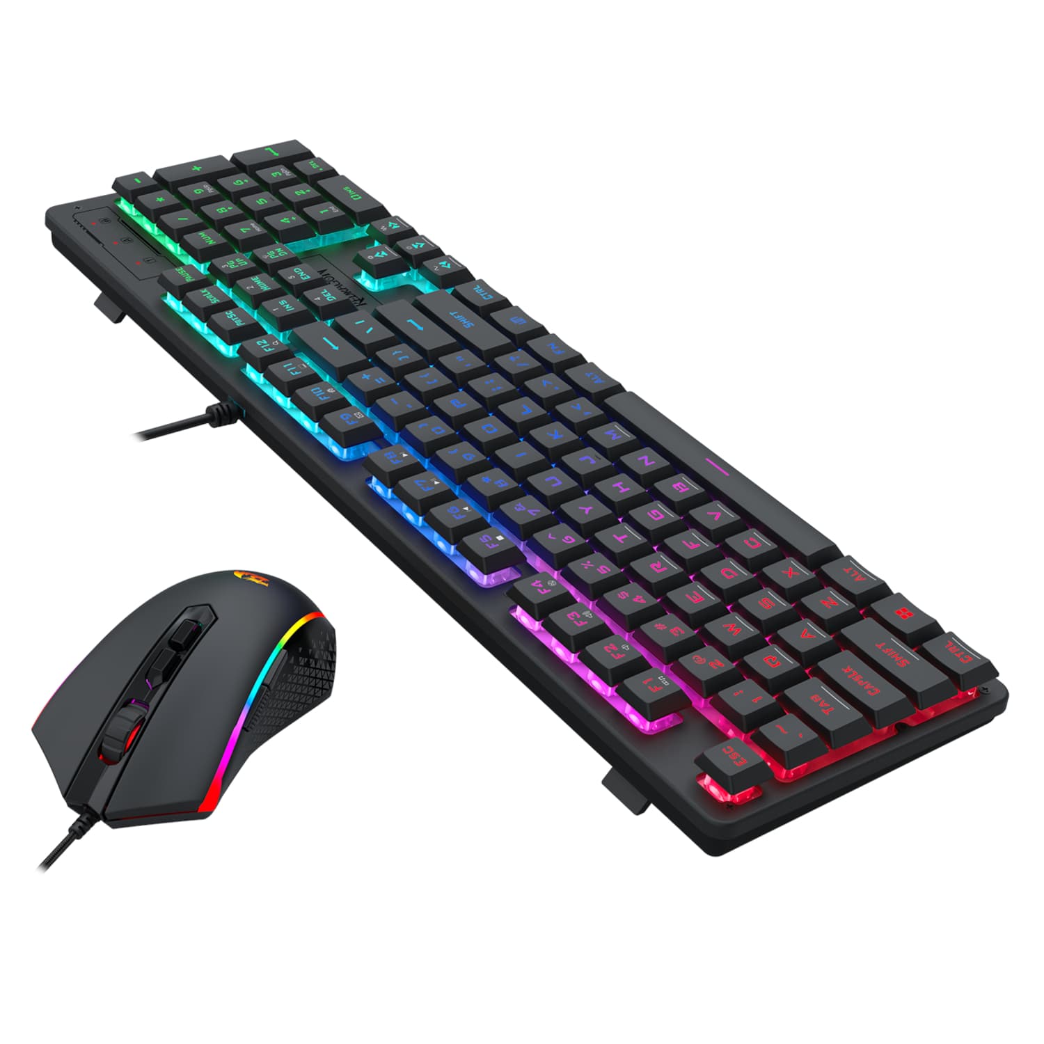 Redragon S107 RGB Gaming Essentials Wired Gaming Keyboard and Mouse Bundle - view 4