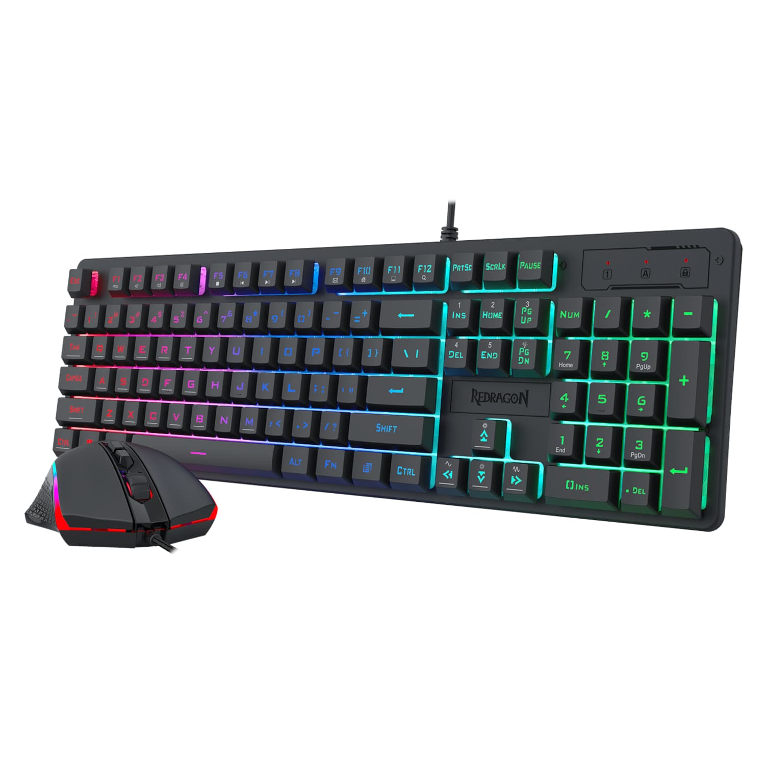 Redragon S107 RGB Gaming Essentials Wired Gaming Keyboard and Mouse Bundle - view 6