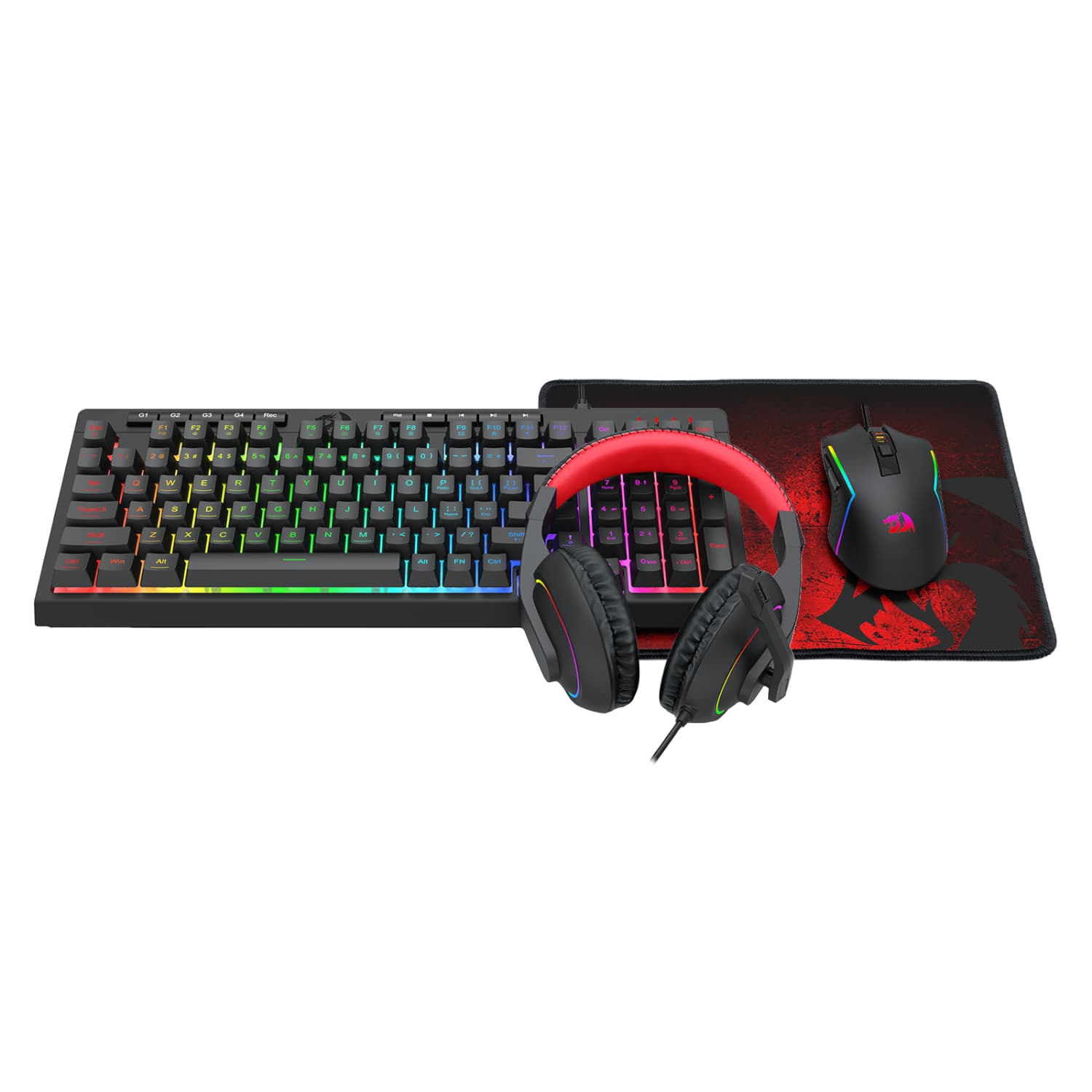 Redragon 4-in-1 Keyboard | Mouse | Mousepad | RGB Headset Gaming Combo - view 2