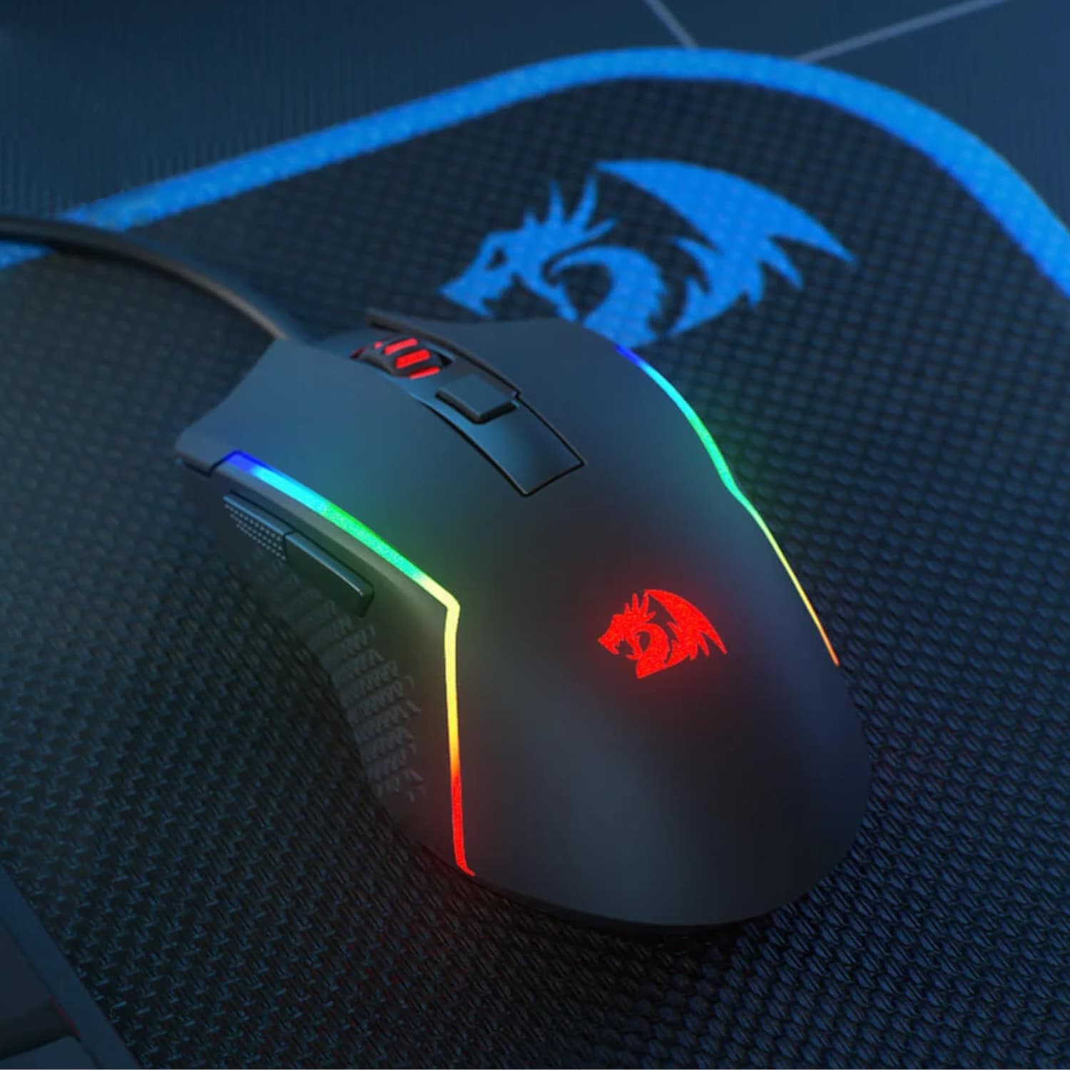 Redragon M616 TRIDENT 10000DPI RGB Gaming Mouse - Black - view 2