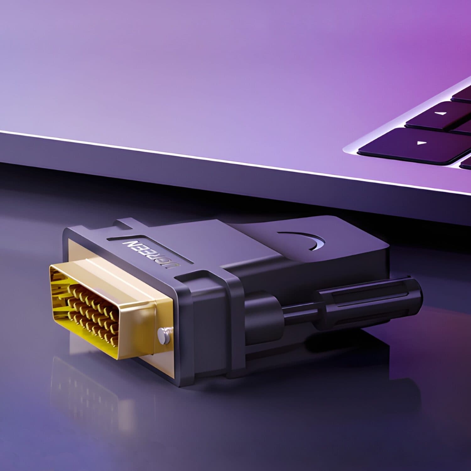 UGREEN 20124-20124 DVI (24+1) Male to HDMI Female Adapter - Black - view 5