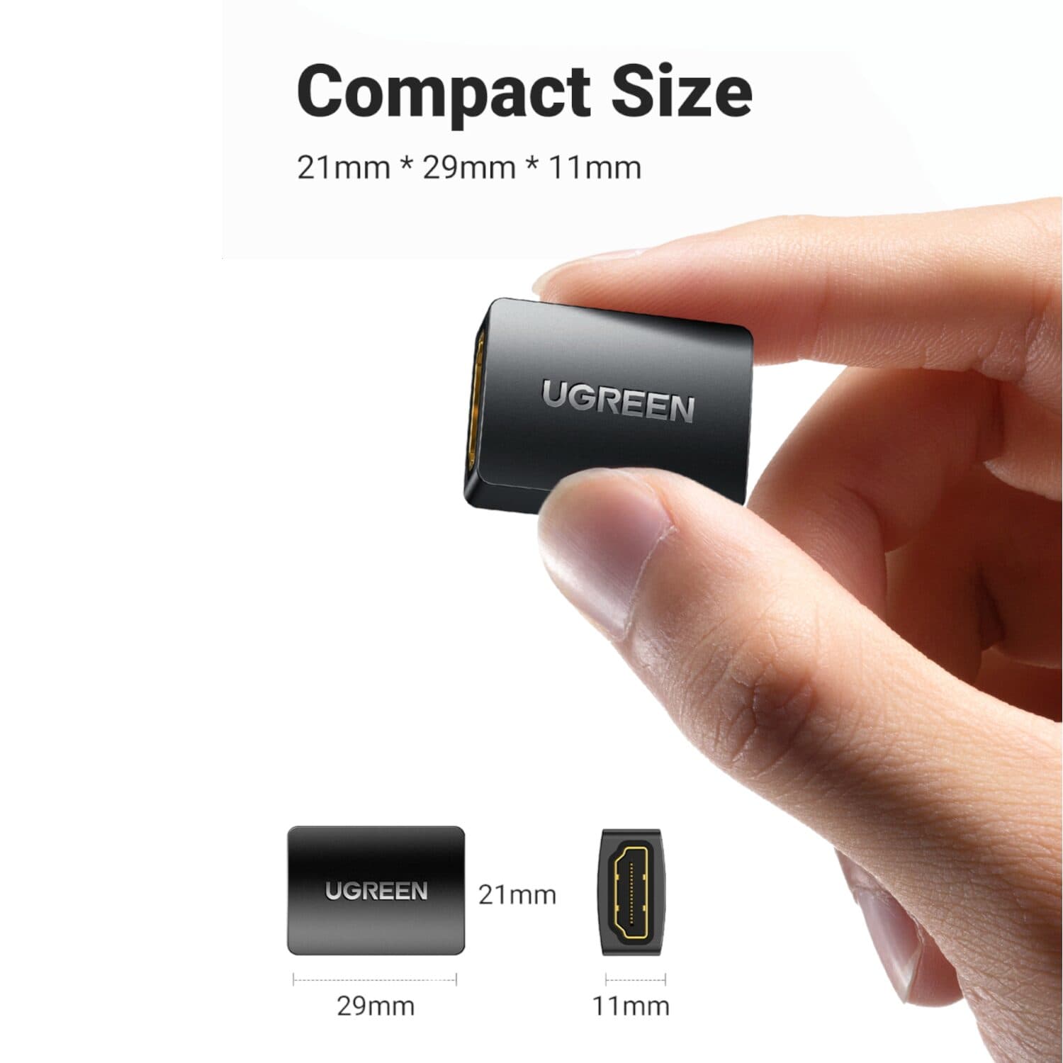 UGREEN 20107-20107 HDMI Female to Female Adapter - Black - view 3