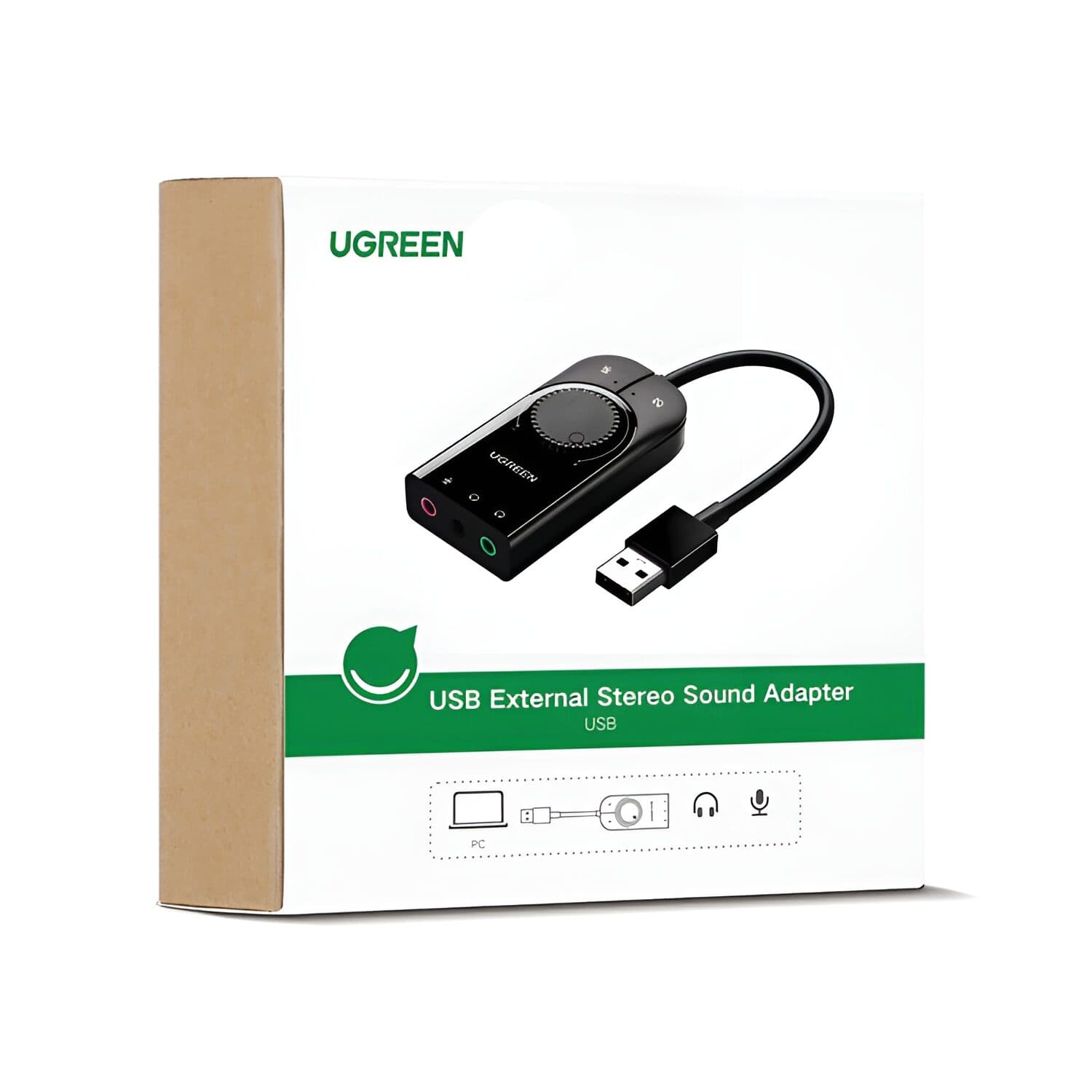 UGREEN CM129-40964 USB-A to 3.5mm External Stereo Sound Adapter - Black - view 6