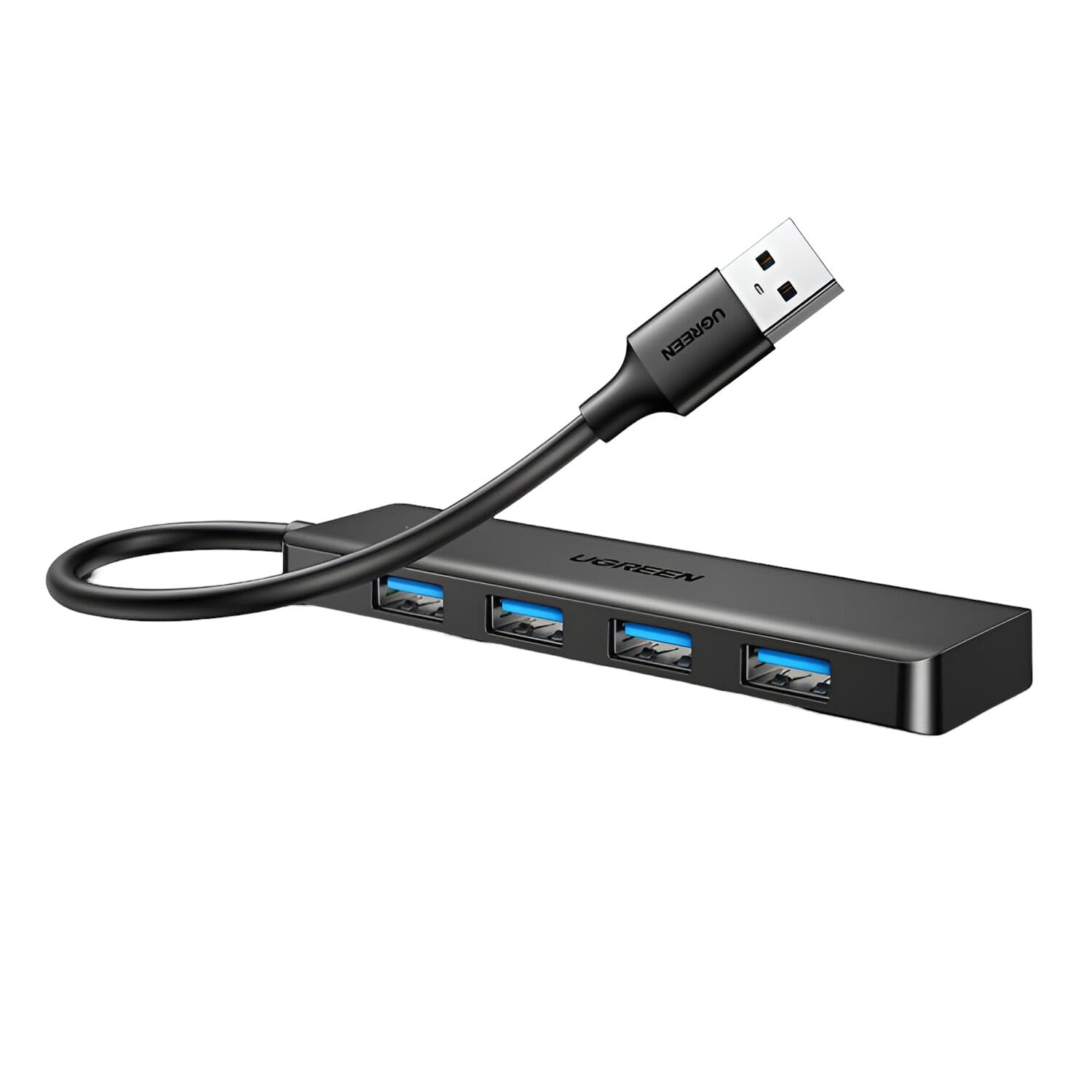 UGREEN 4-in-1 USB 3.0 Hub - High-Speed 5Gbps Data Transfer - Grey - view 4