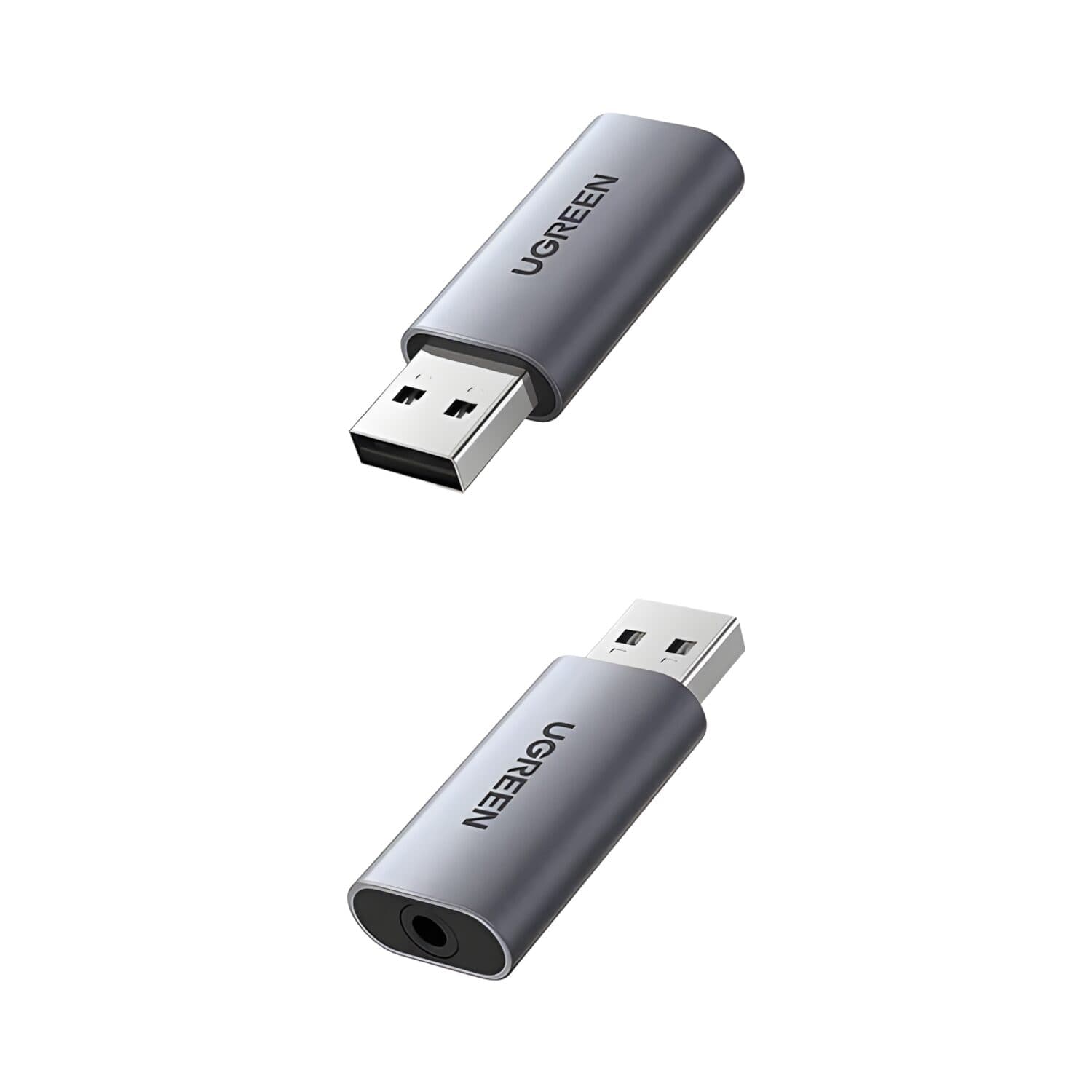 UGREEN CM383-80864 USB-A to 3.5mm Audio Jack External Sound Adapter - Silver - view 2