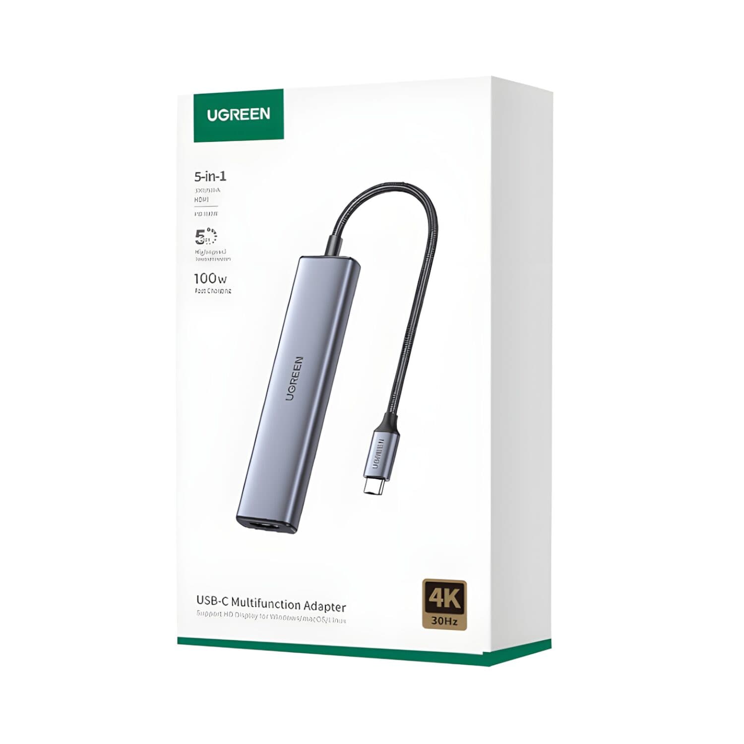 UGREEN Revodok 5-in-1 Type-C Hub | 4K HDMI | Type-C | USB3.0 | USB2.0 - view 6