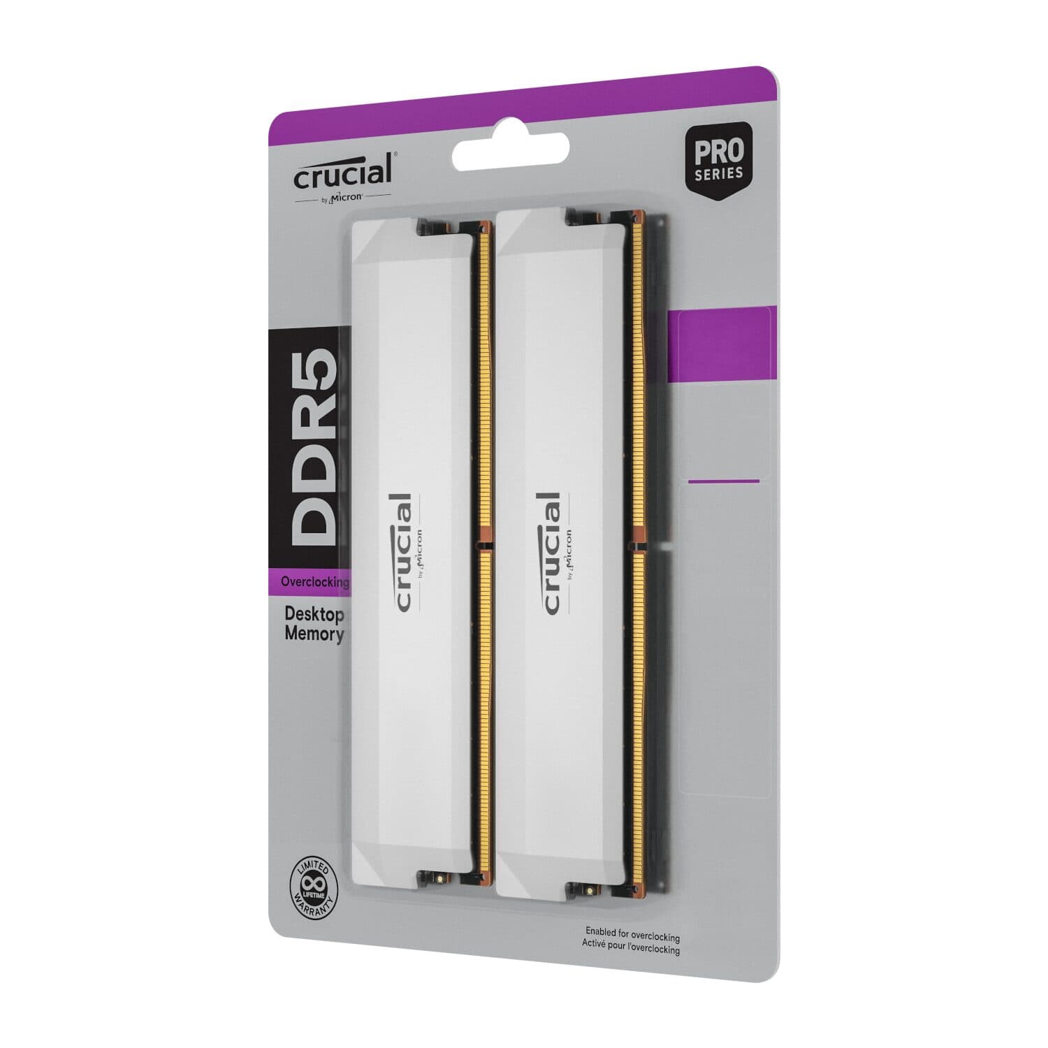 Crucial Pro DDR5-6000 64GB Overclocking Memory Kit - White - view 5