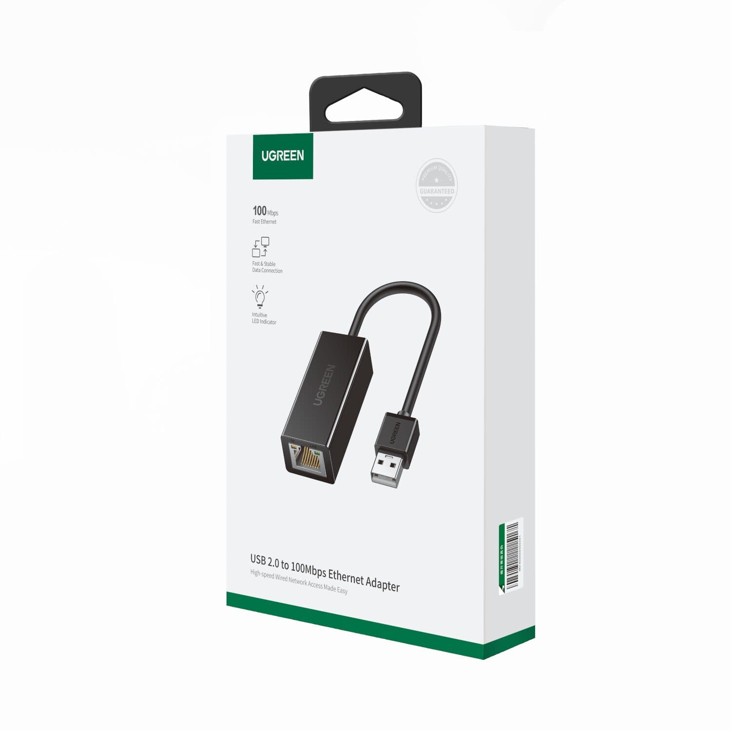 UGREEN CR110 Ethernet Adapter | USB 2.0 to RJ45 - Black - view 5