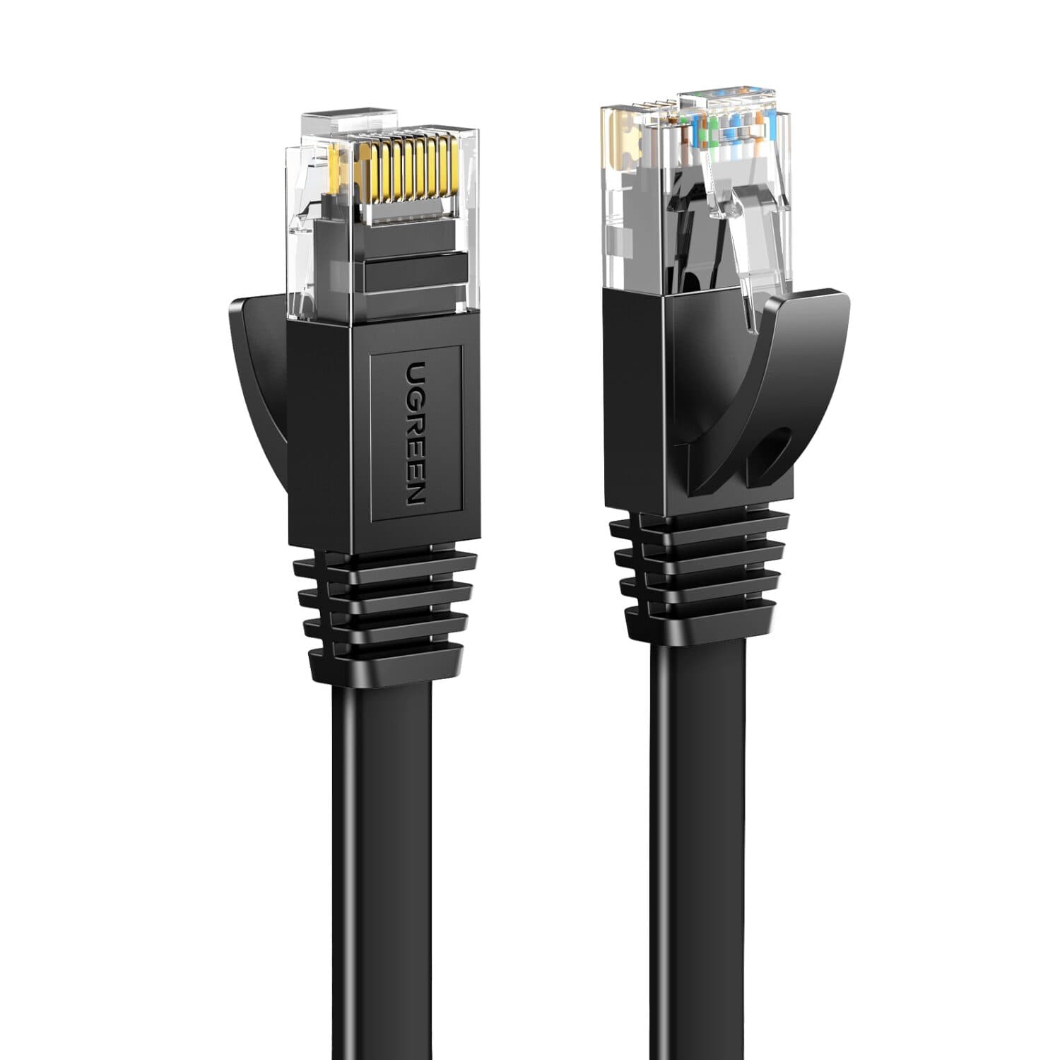 UGREEN NW102 Cat6 U/UTP Flat Ethernet Cable 15m - Black - view 2