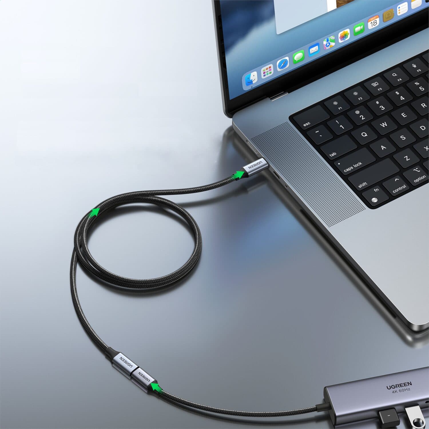 UGREEN Type-C 3.1 Gen2 Extension Cable – 10Gbps, PD 100W (1m) - view 4