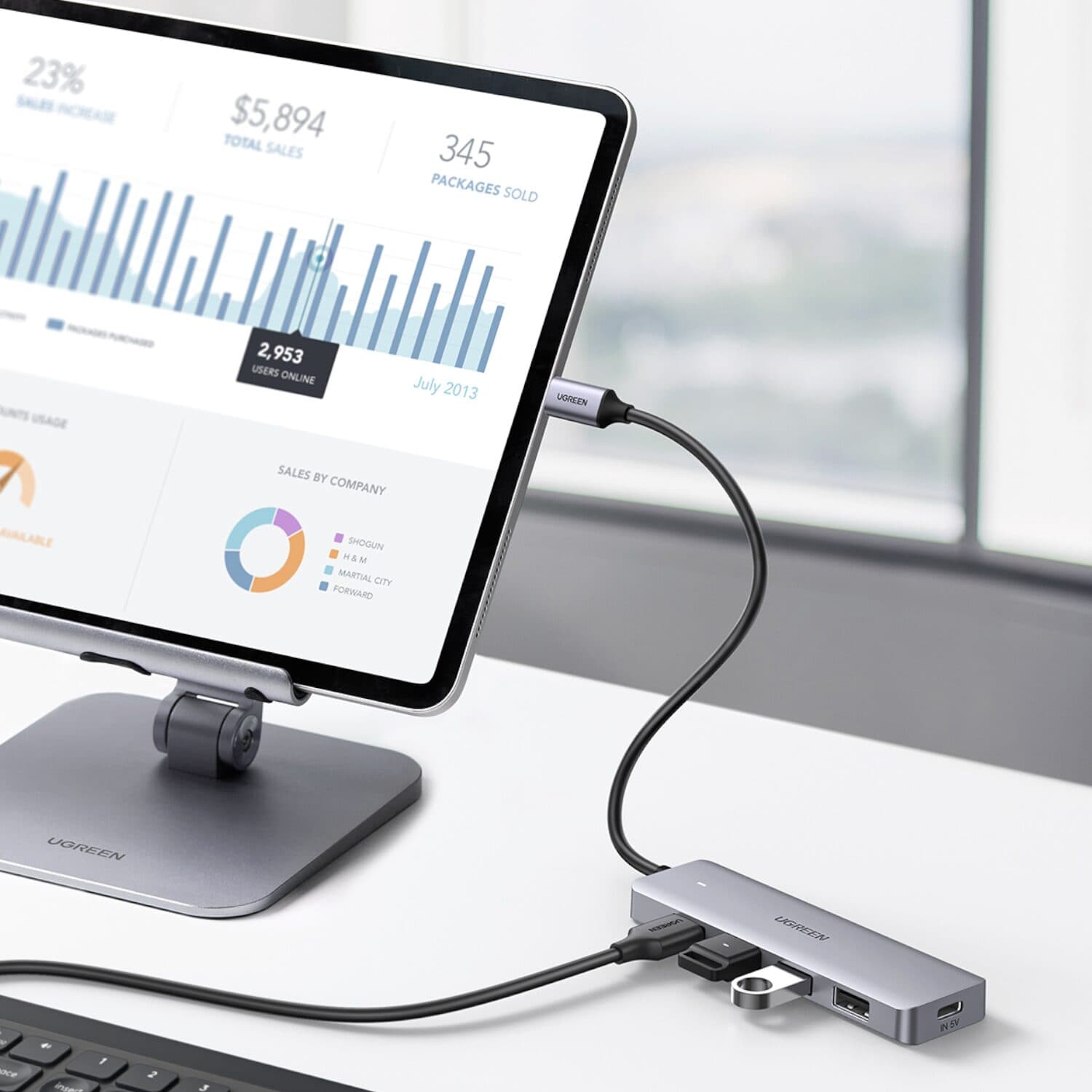 UGREEN 4-in-1 Type-C Hub | USB 3.0 | Type-C - view 4