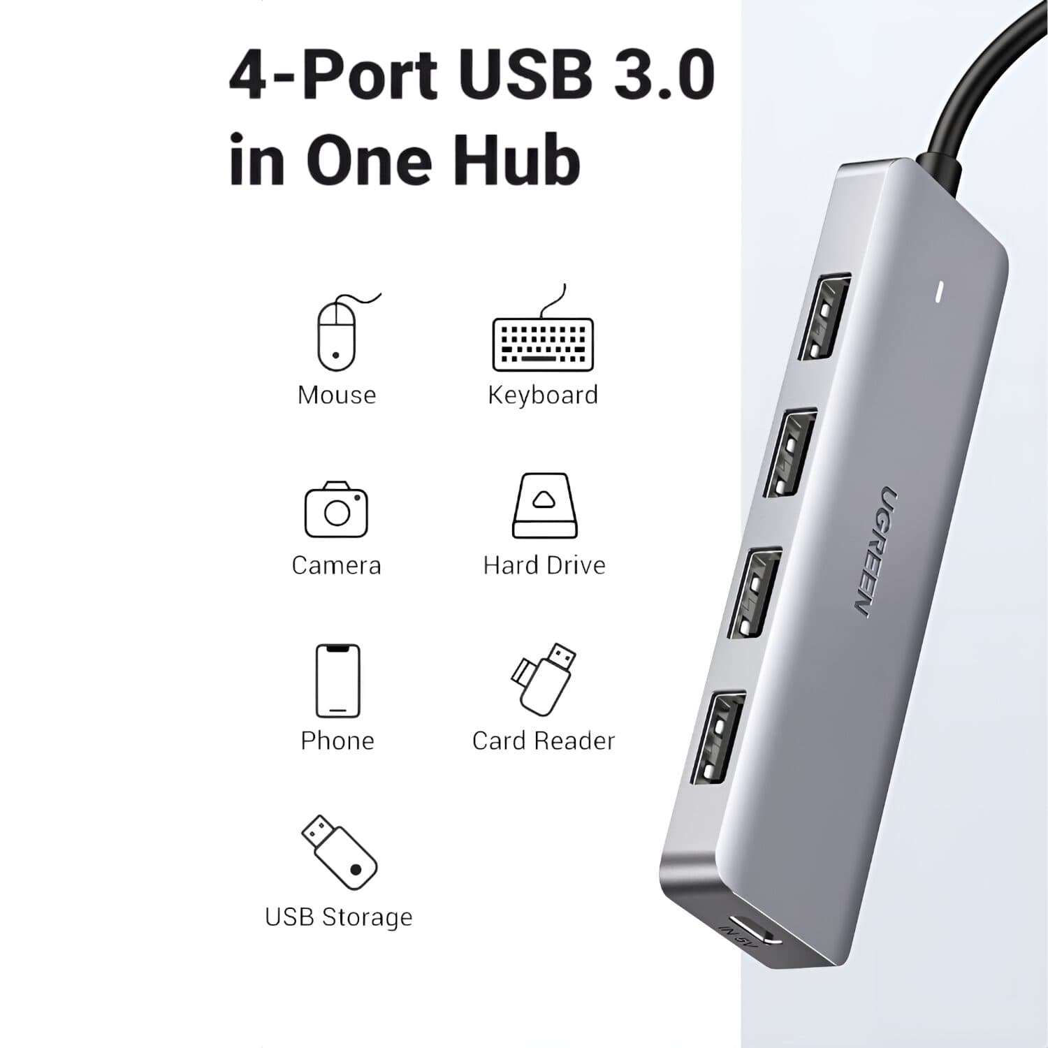 UGREEN 4-in-1 Type-C Hub | USB 3.0 | Type-C - view 3