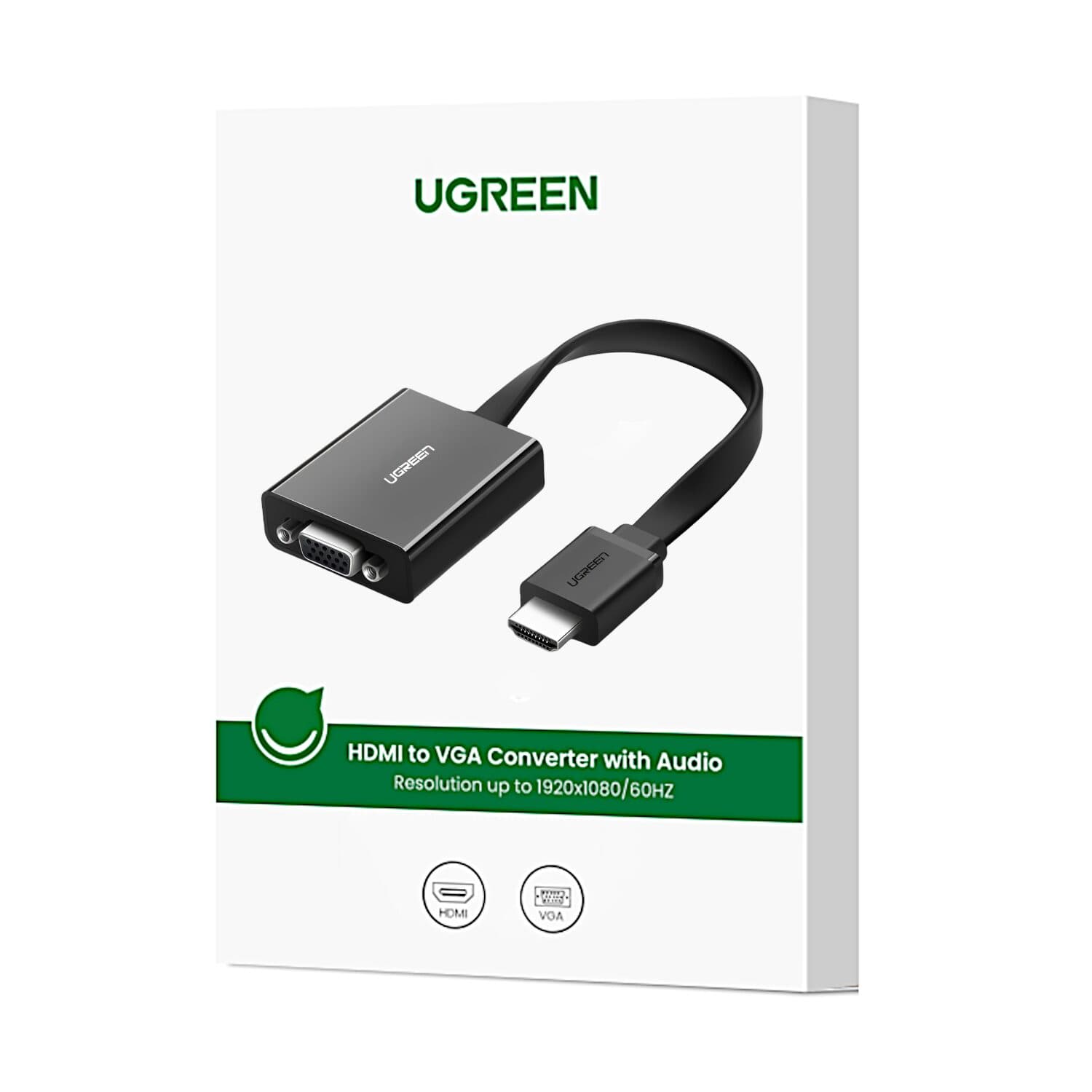 UGREEN HDMI to VGA Adapter, with 3.5mm Audio and Power Port - Black - view 5