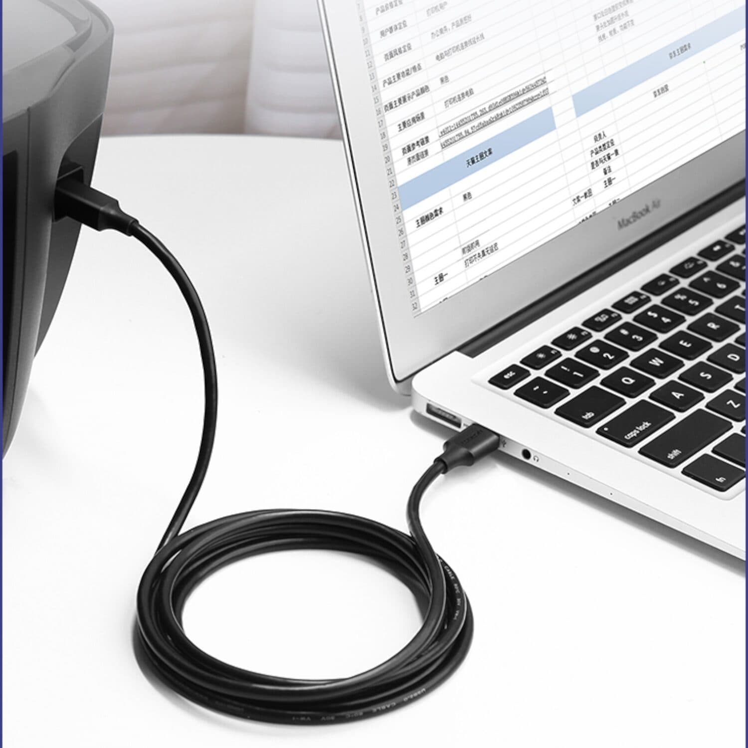 UGREEN US135 USB 2.0 to USB-B Printer Cable, 480Mbps - 2m - view 5