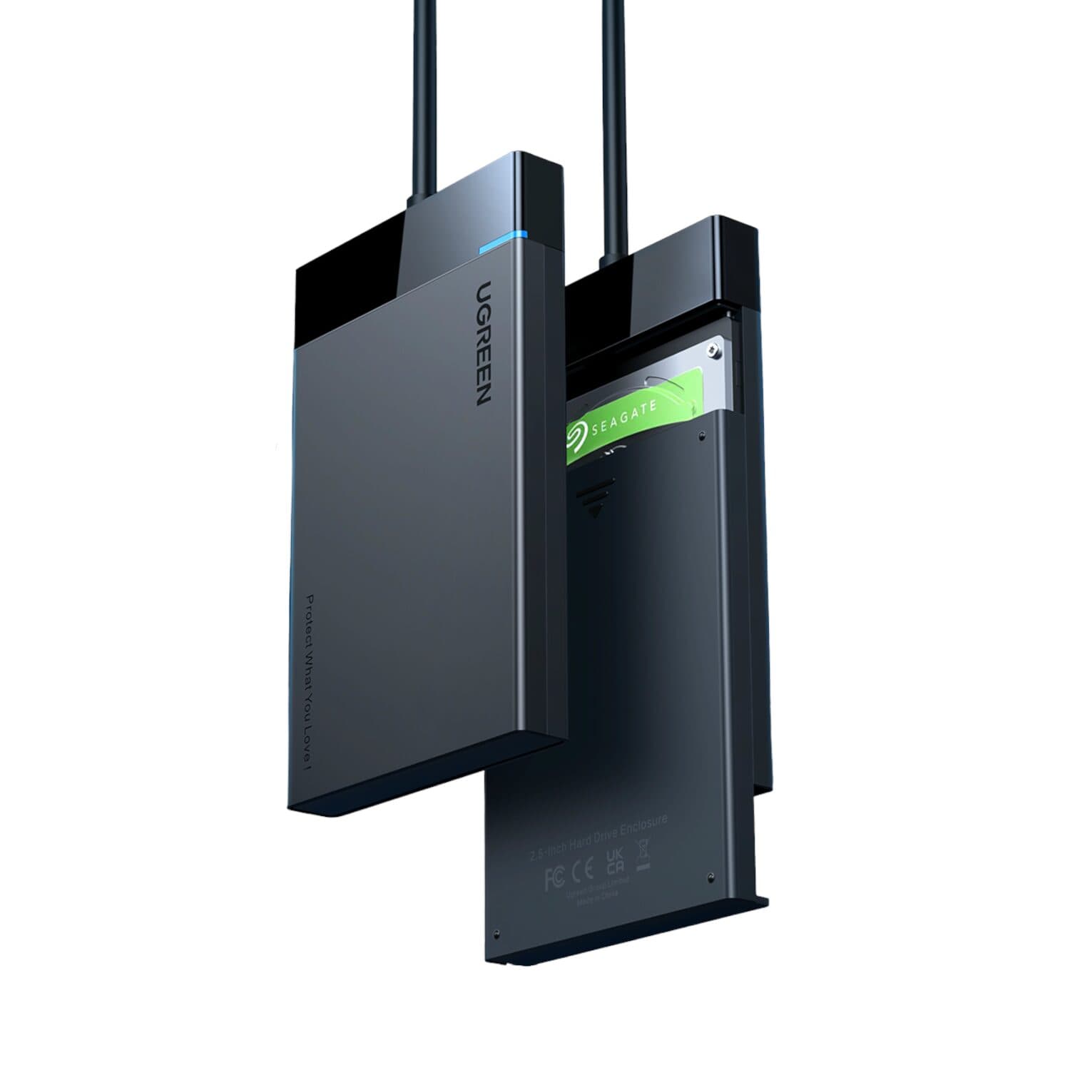 UGREEN USB 3.0 to 2.5” SATA Hard Drive Enclosure (Non-Detachable Cable) - view 3