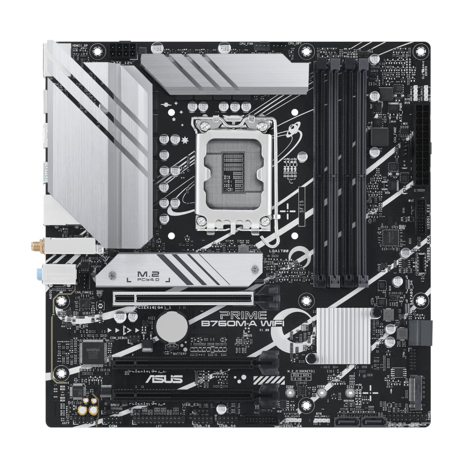 Asus PRIME B760M-A WIFI Intel LGA1700 M-ATX Motherboard - view 2