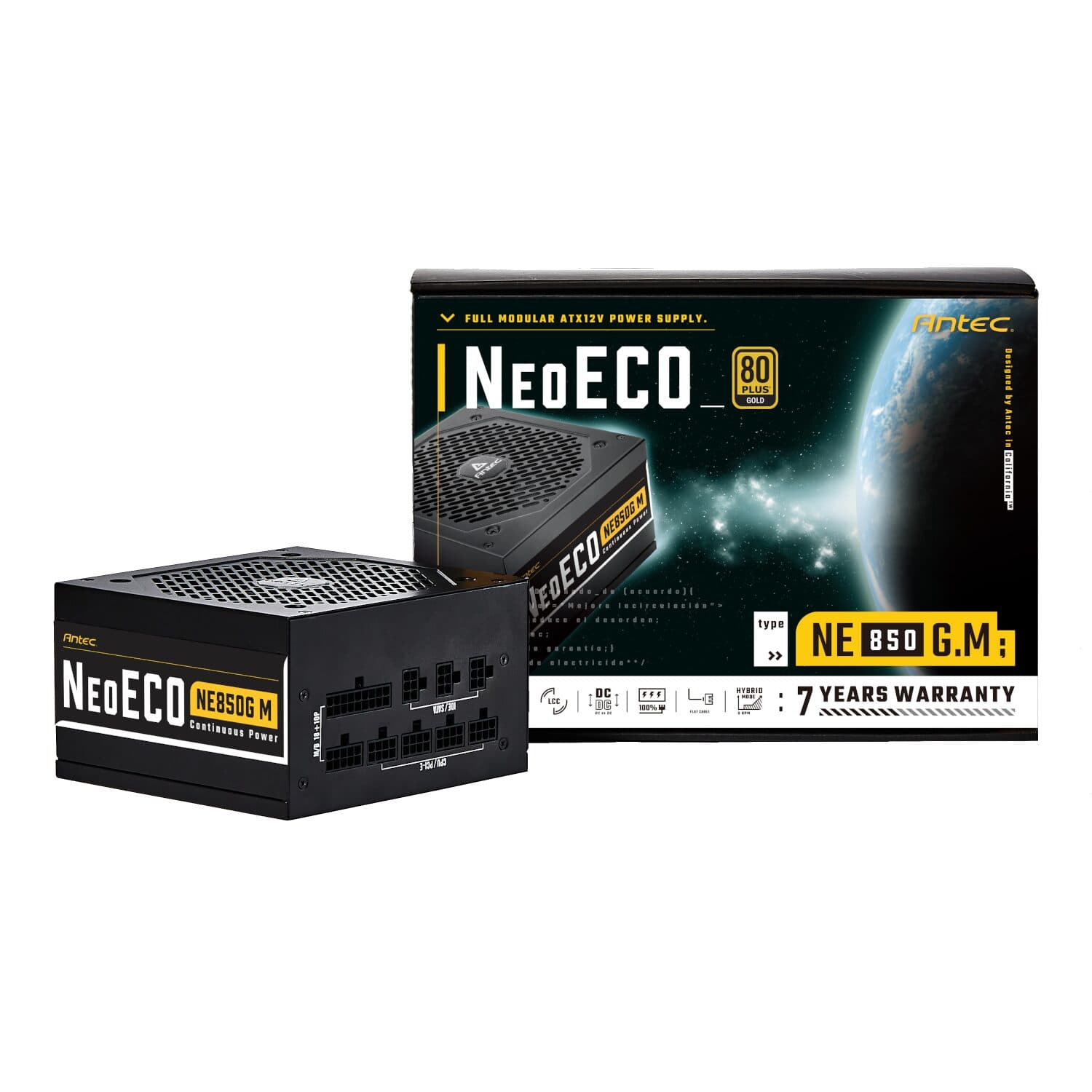 Antec NeoECO Gold Modular 850W Power Supply Unit (80 PLUS® Gold, PCIe 5.0 Ready, Full Modular) - view 6