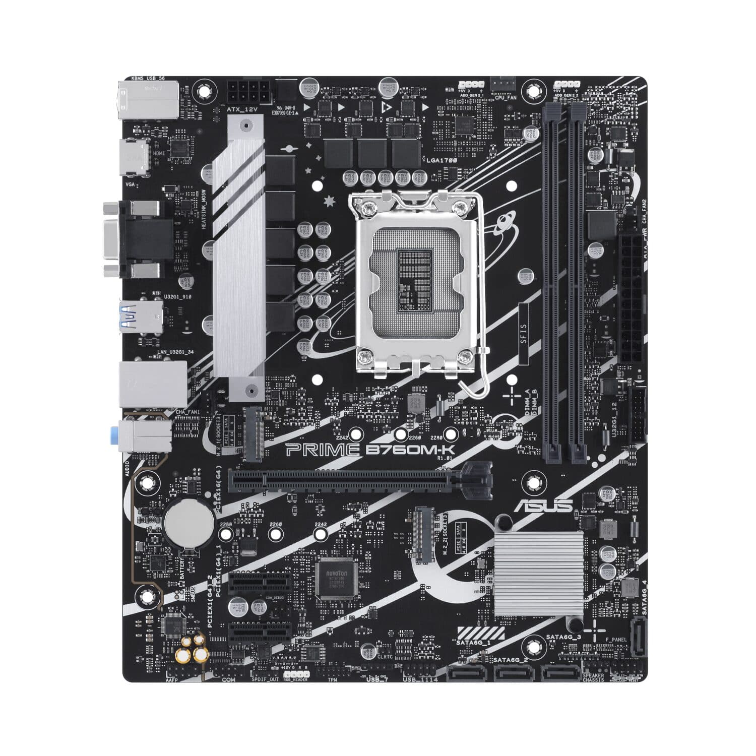 Asus PRIME B760M-K LGA1700 mATX Motherboard - view 2