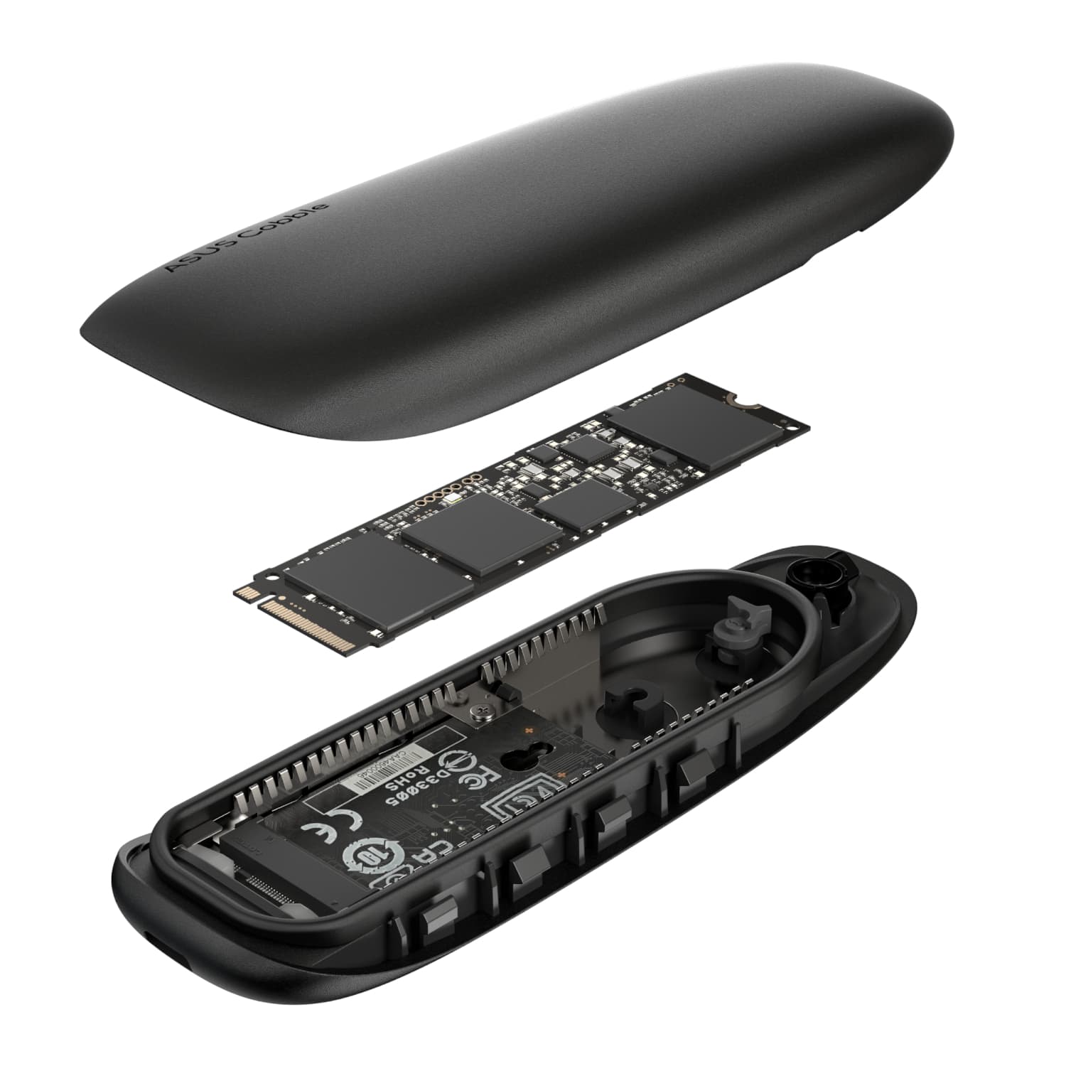 Asus Cobble M.2 SSD Enclosure - Black - view 5