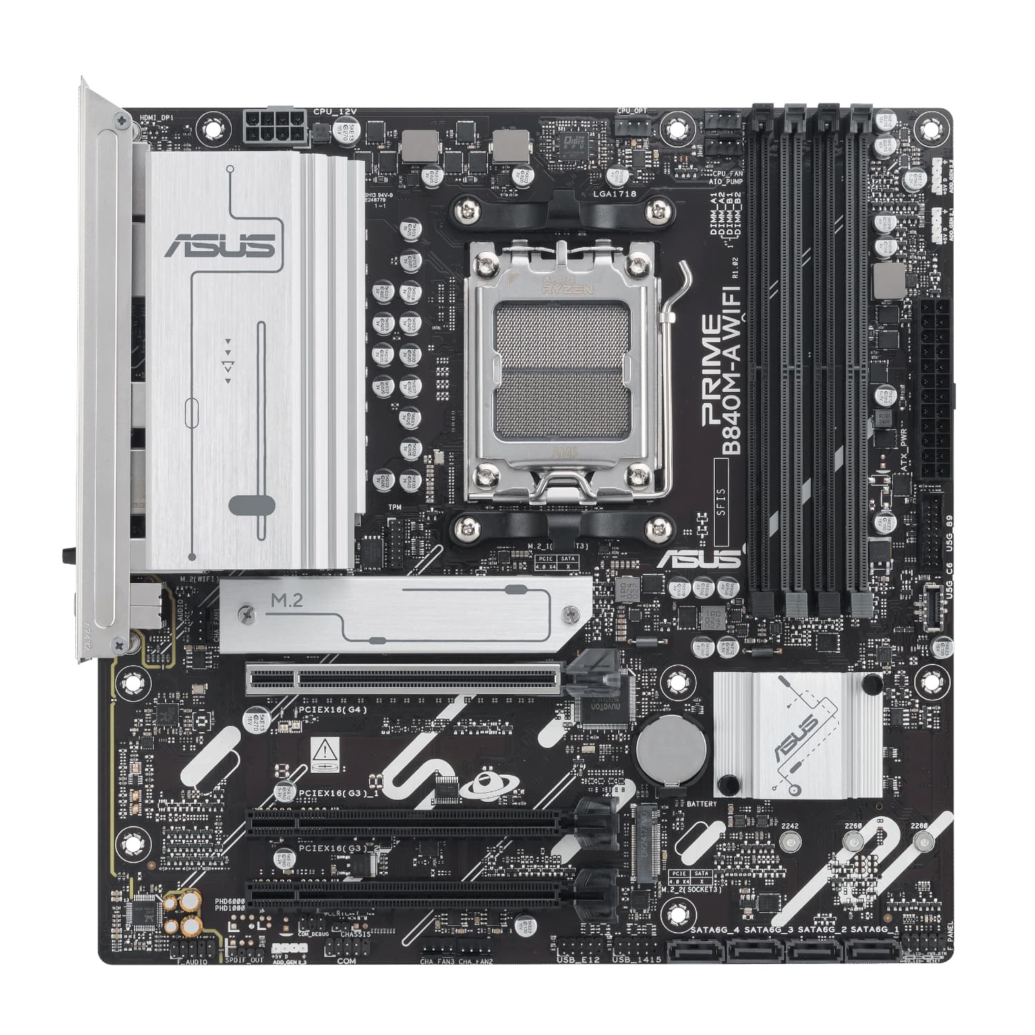 Asus PRIME B840M-A WIFI M-ATX Gaming Motherboard - view 2
