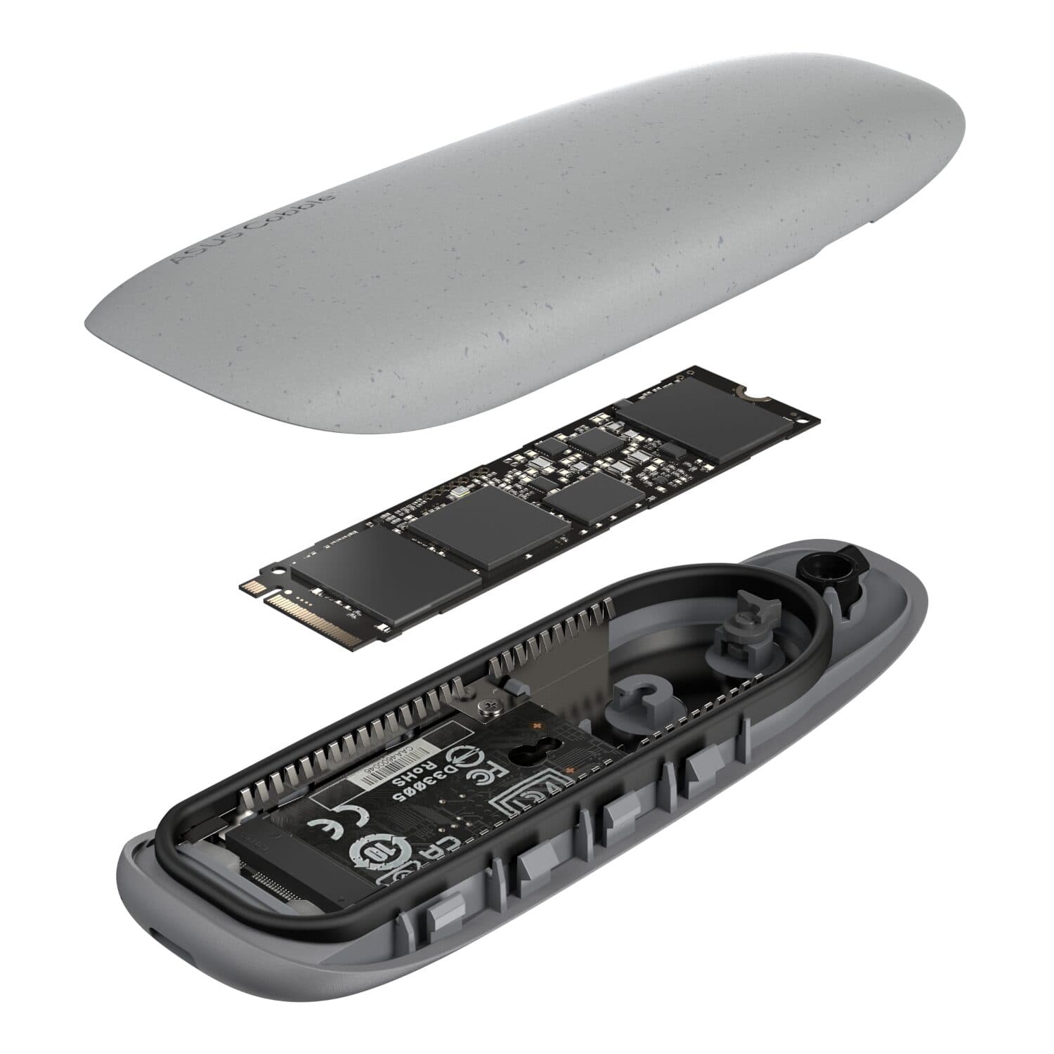 Asus Cobble M.2 SSD Enclosure - Grey - view 6