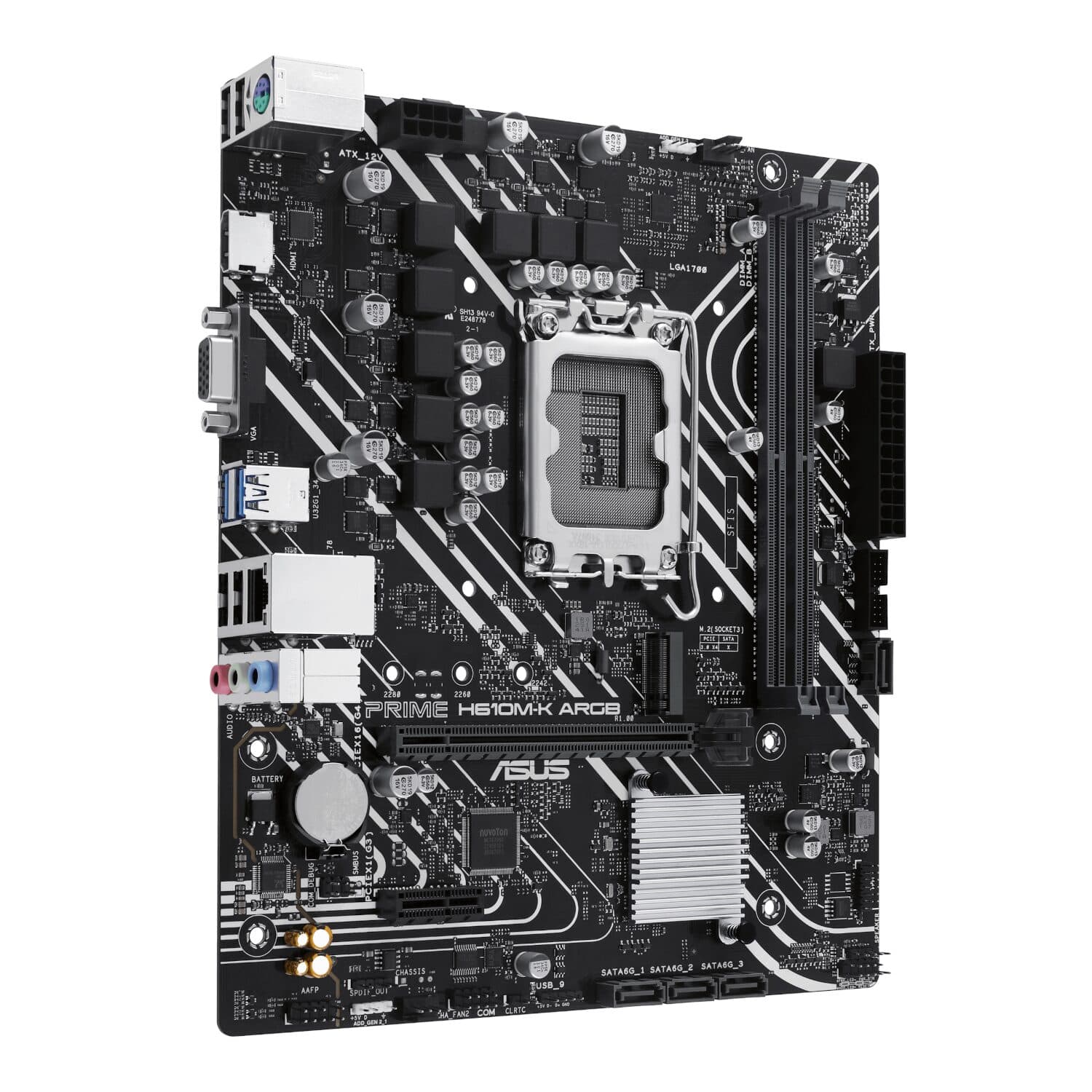 Asus PRIME H610M-R DDR5 LGA1700 Micro-ATX Motherboard - view 3