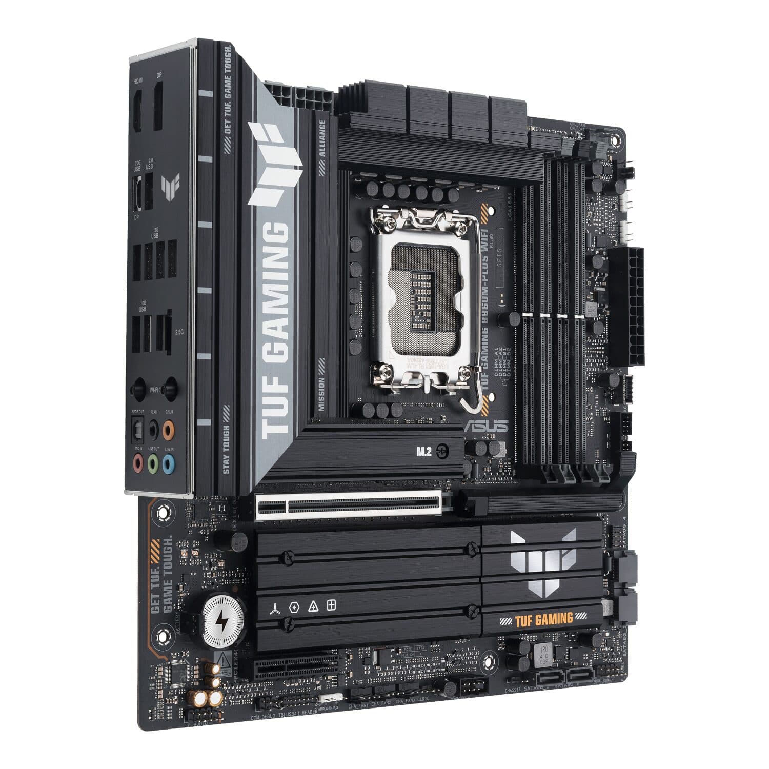 Asus TUF Gaming B860M-Plus Wi-Fi M-ATX Motherboard – Intel LGA1851, DDR5, PCIe 5.0. Wi-Fi 7 - view 4