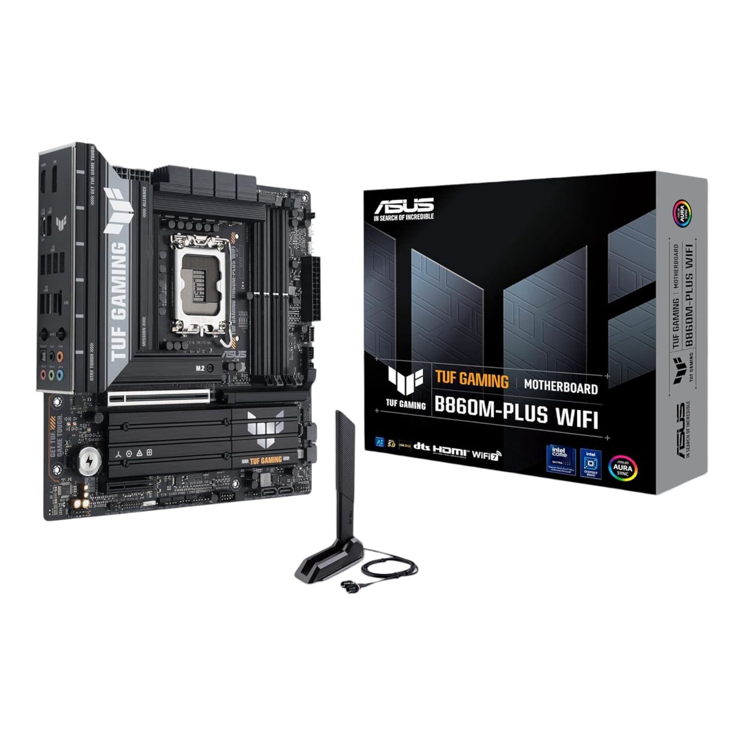 Asus TUF Gaming B860M-Plus Wi-Fi M-ATX Motherboard – Intel LGA1851, DDR5, PCIe 5.0. Wi-Fi 7